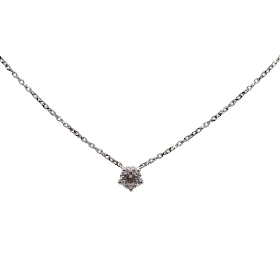 White Gold and Diamond Pendant Necklace