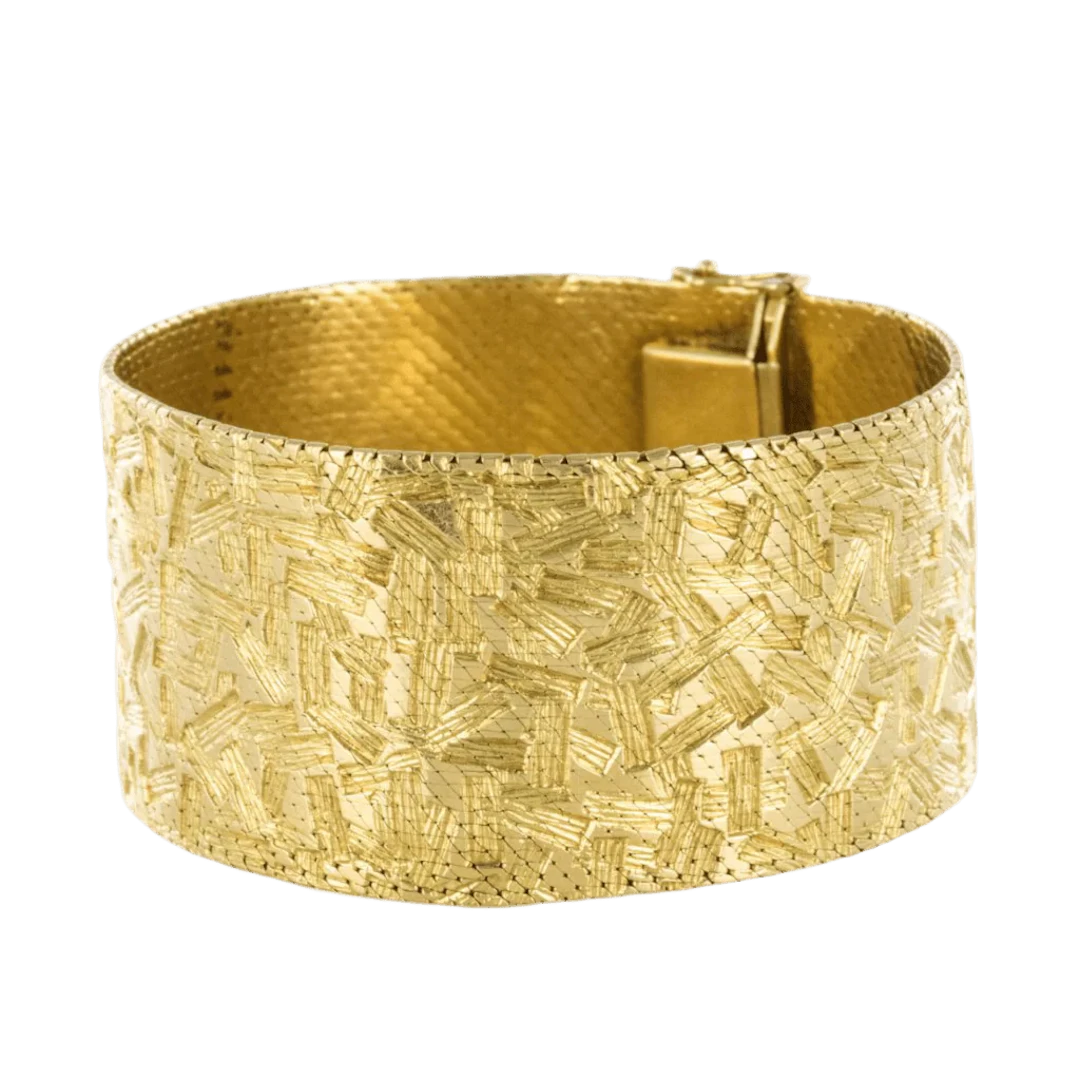 Yellow and White gold Cuff bracelet