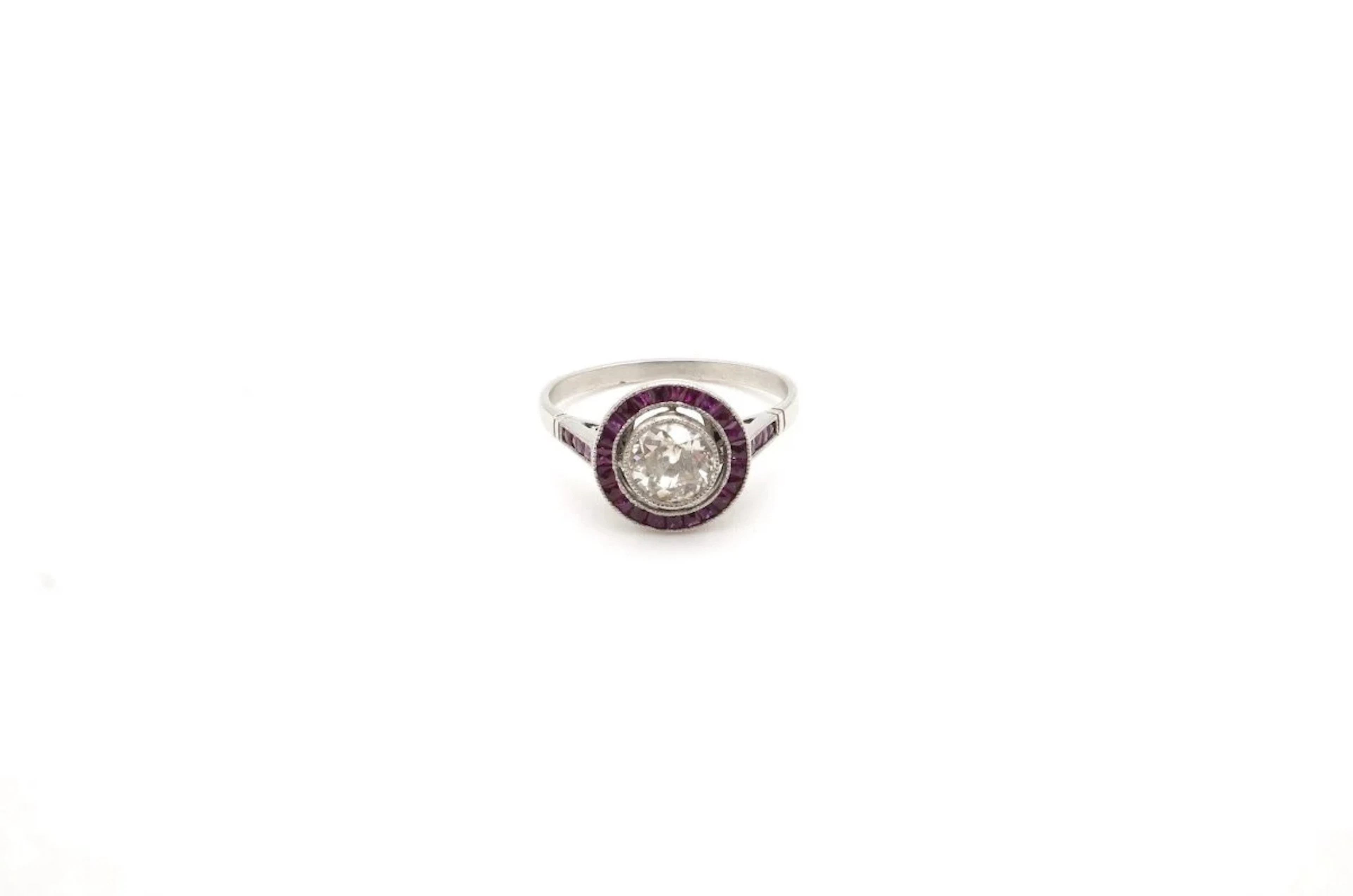 1930 Art Deco Platinum Diamond Solitaire Ring