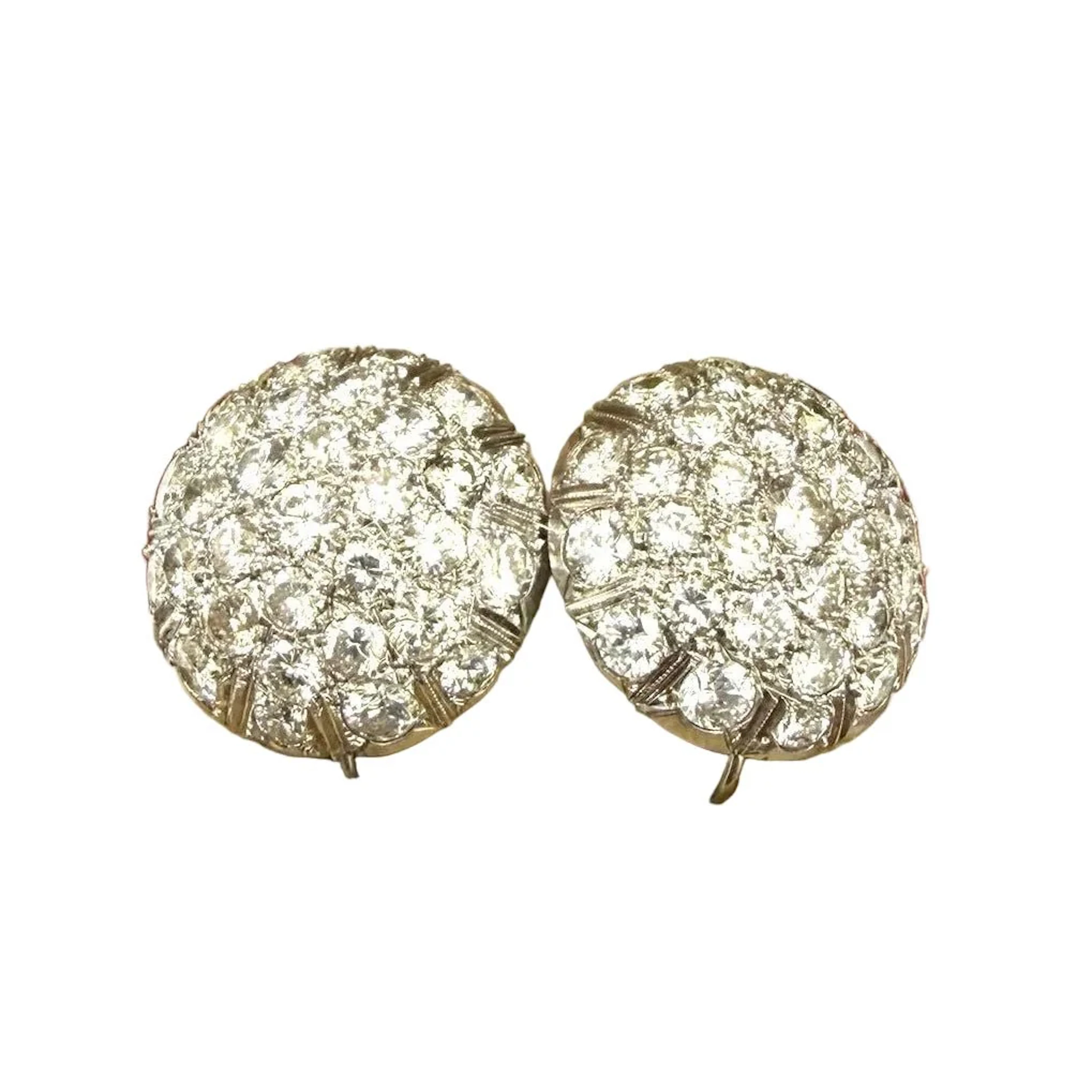 18K white gold earrings with diamonds