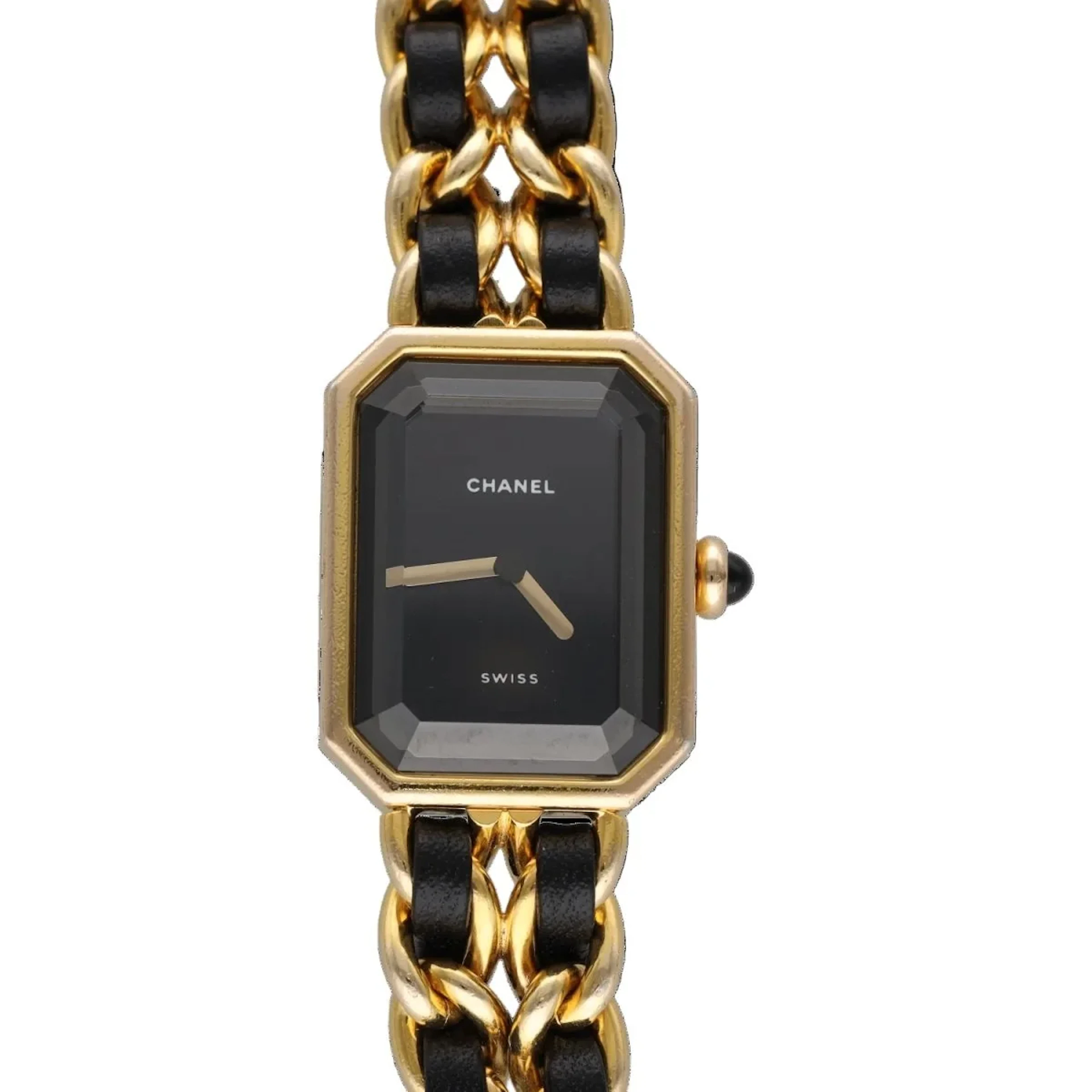 CHANEL "Première" Watch in Gold-plated Metal and Leather