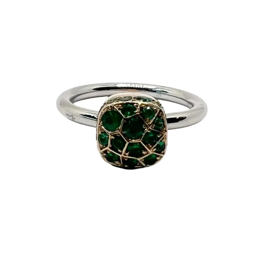 Bague Solitaire POMELLATO "Nudo" en or jaune et saphirs