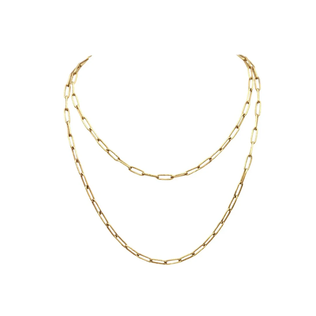 Yellow gold chain necklace
