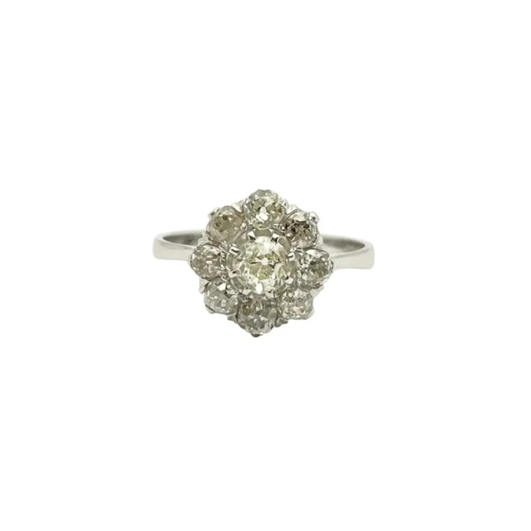 Ring Marguerite in white gold and diamonds