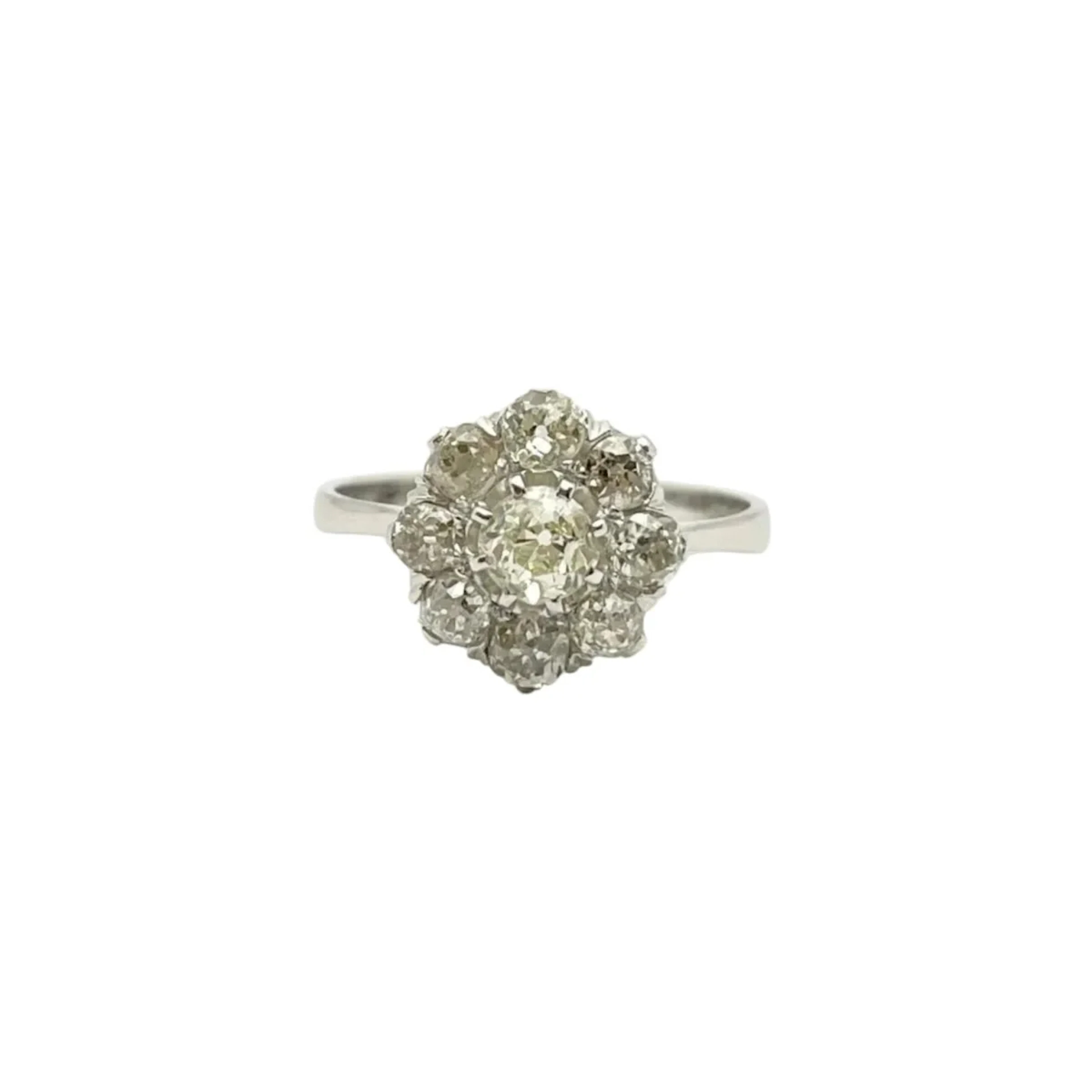 Ring Marguerite in white gold and diamonds