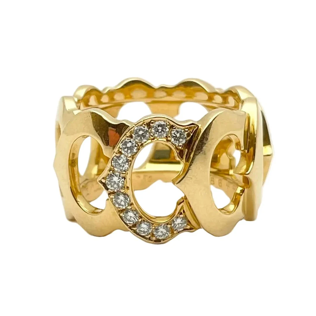 CARTIER Bandeau Ring in yellow gold and diamonds