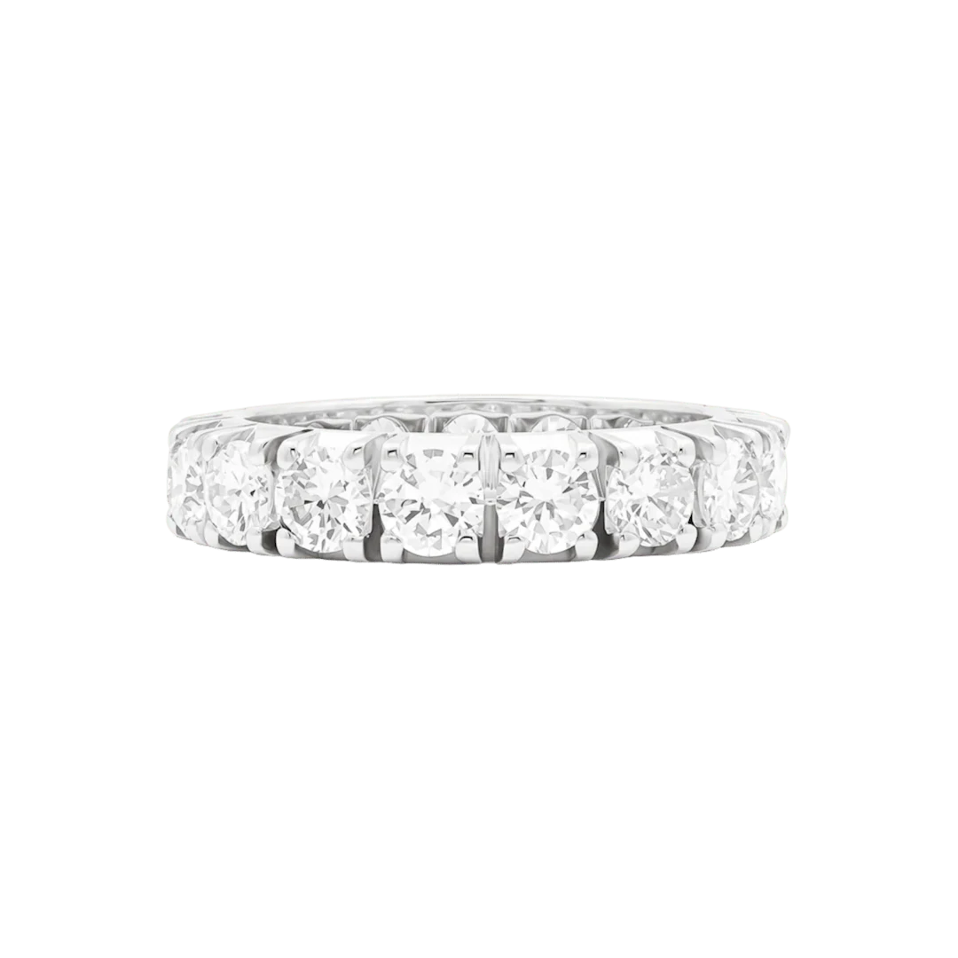 White Gold and Diamond Wedding Band