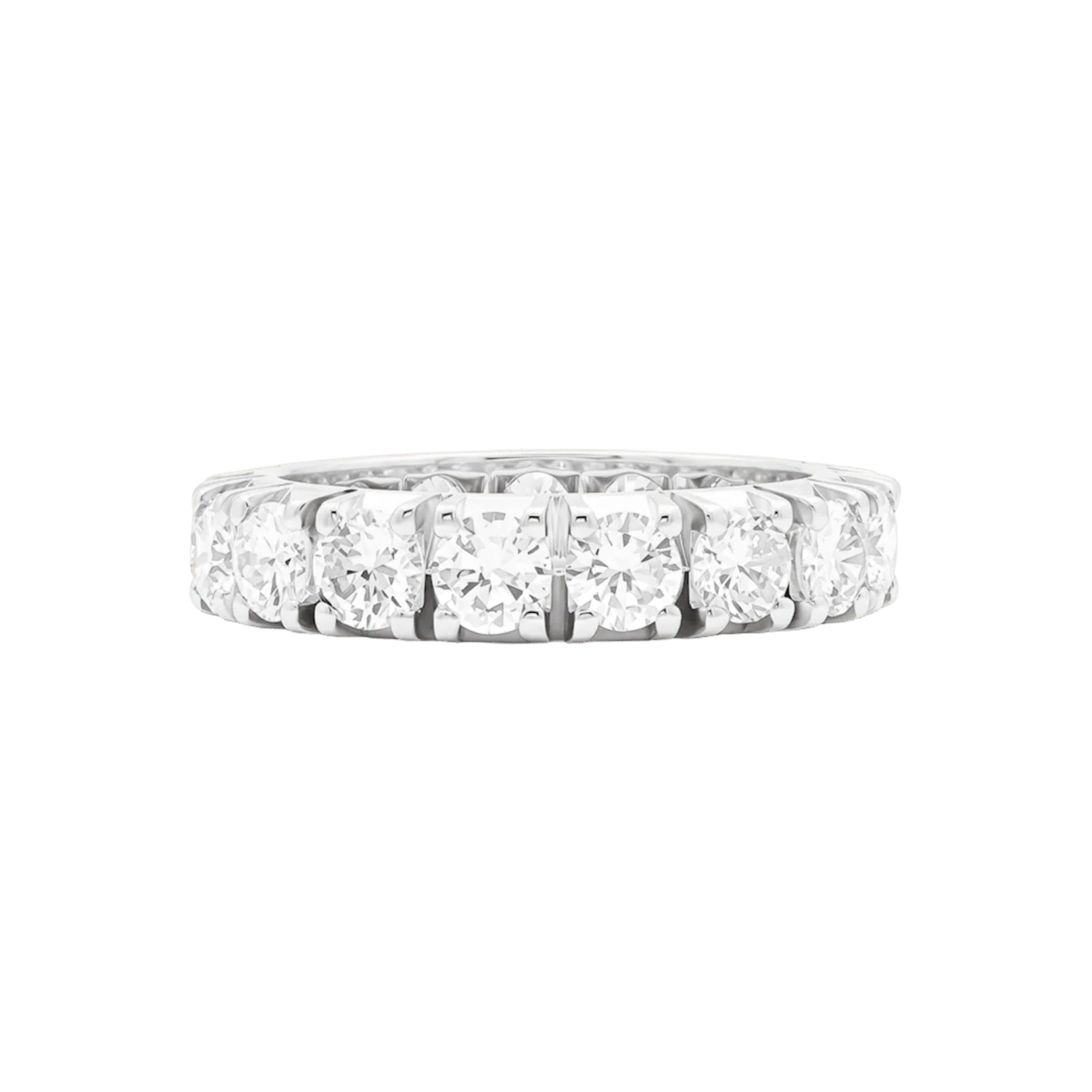 White Gold and Diamond Wedding Band