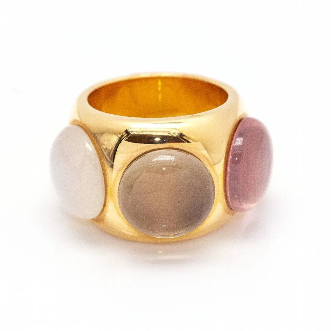 Ring QUARZ BUBBLE in rose gold
