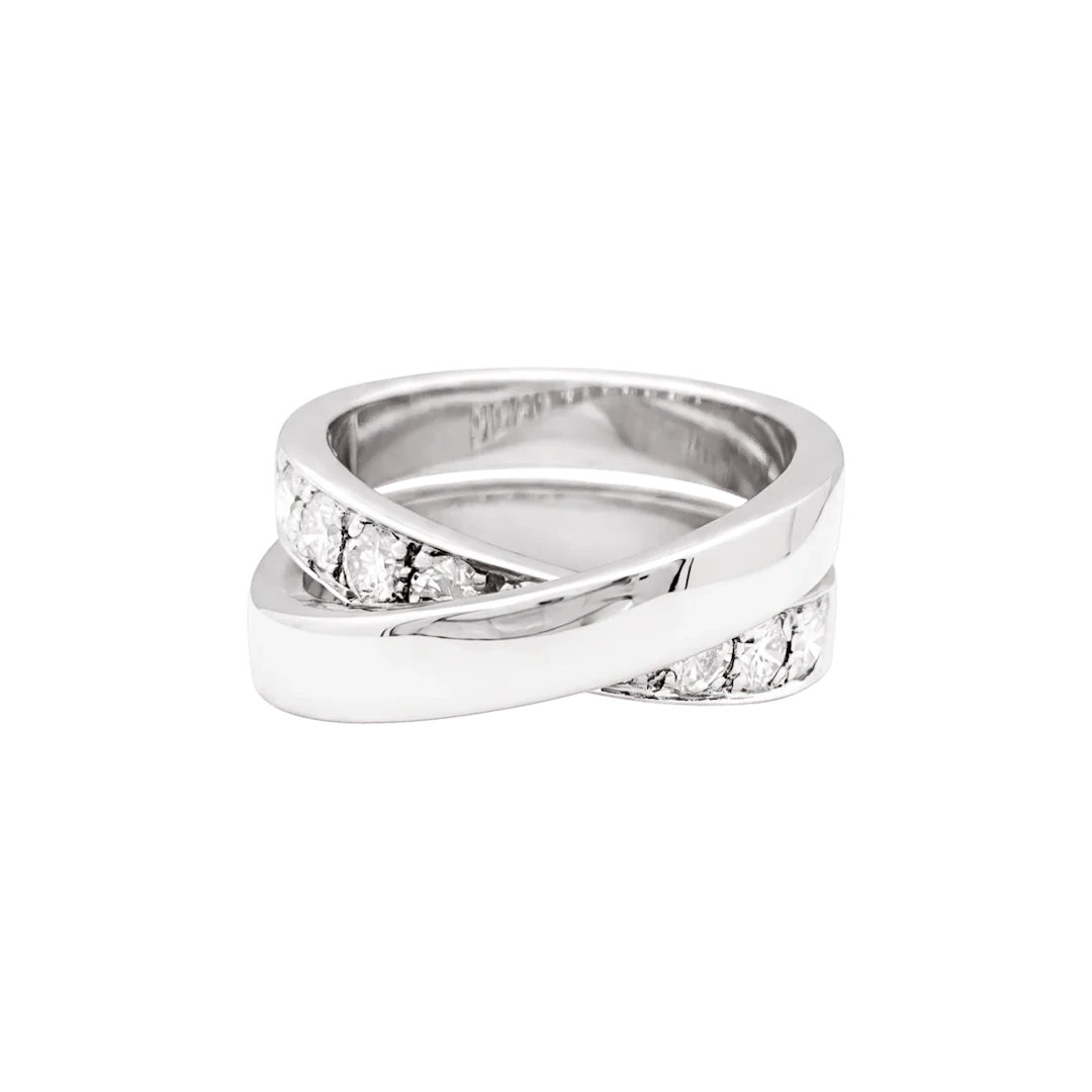Bague CARTIER "Nouvelle vague" en or blanc et diamants