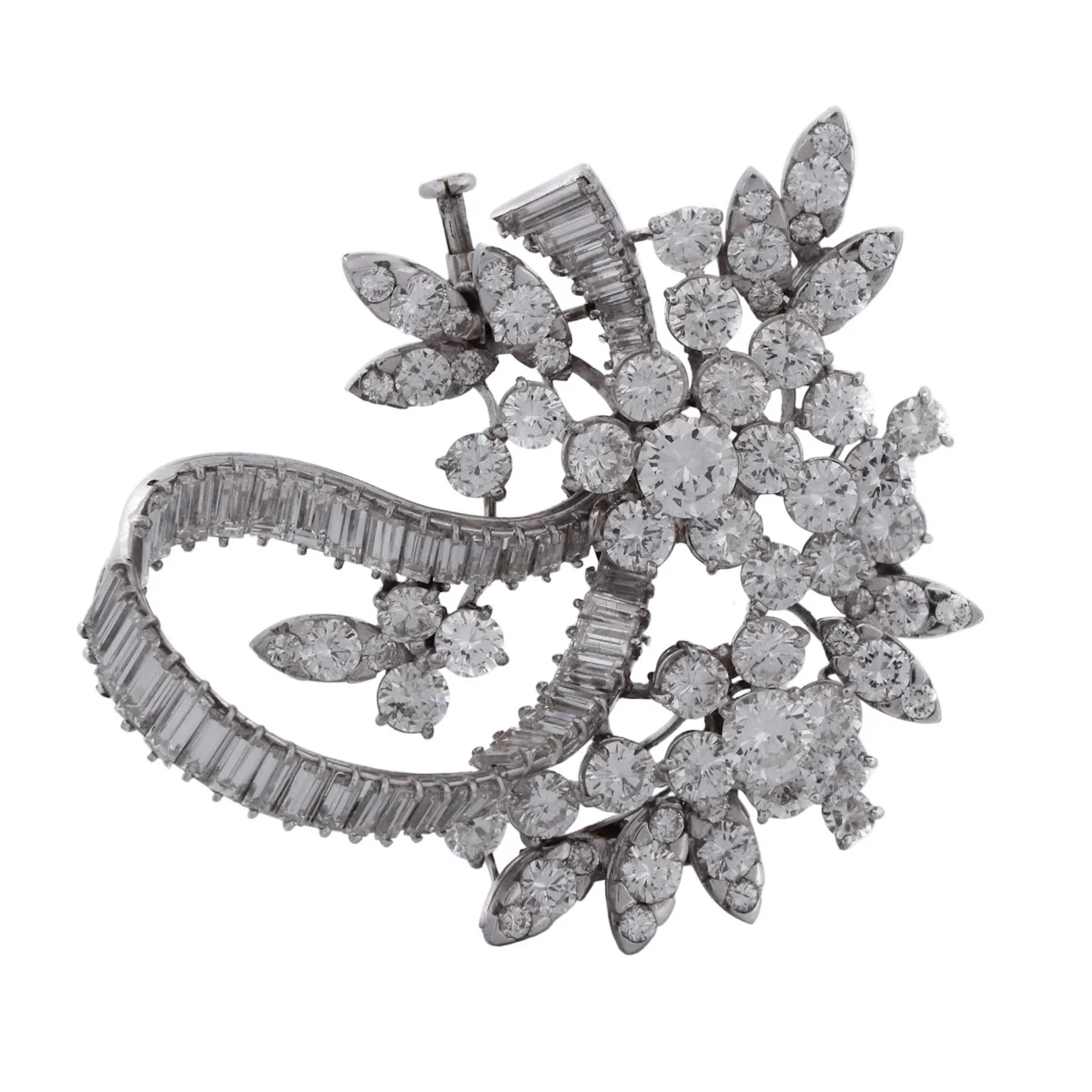 Platinum and Diamond Brooch