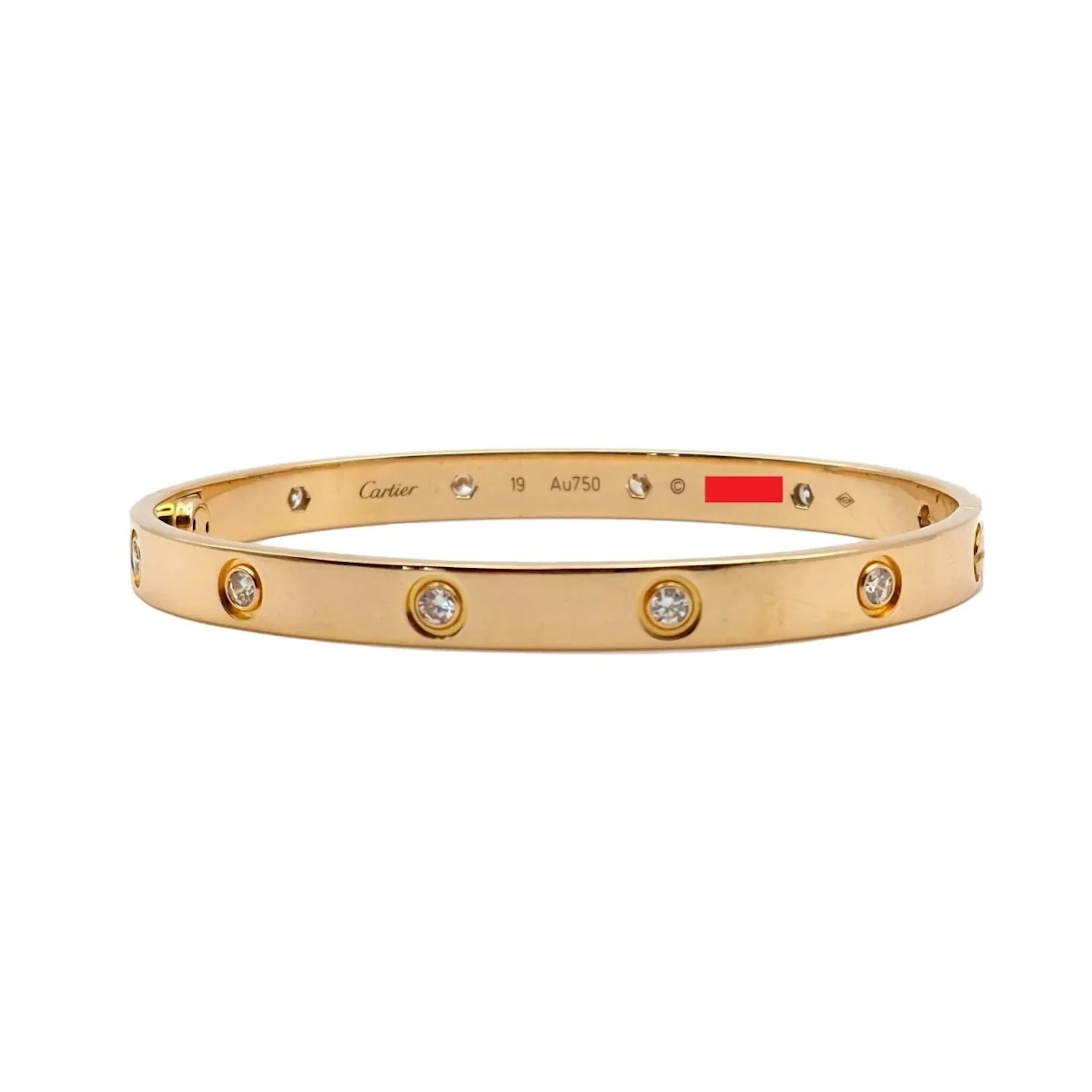 Bracelet Bangle CARTIER "Love" in Yellow gold and Diamonds