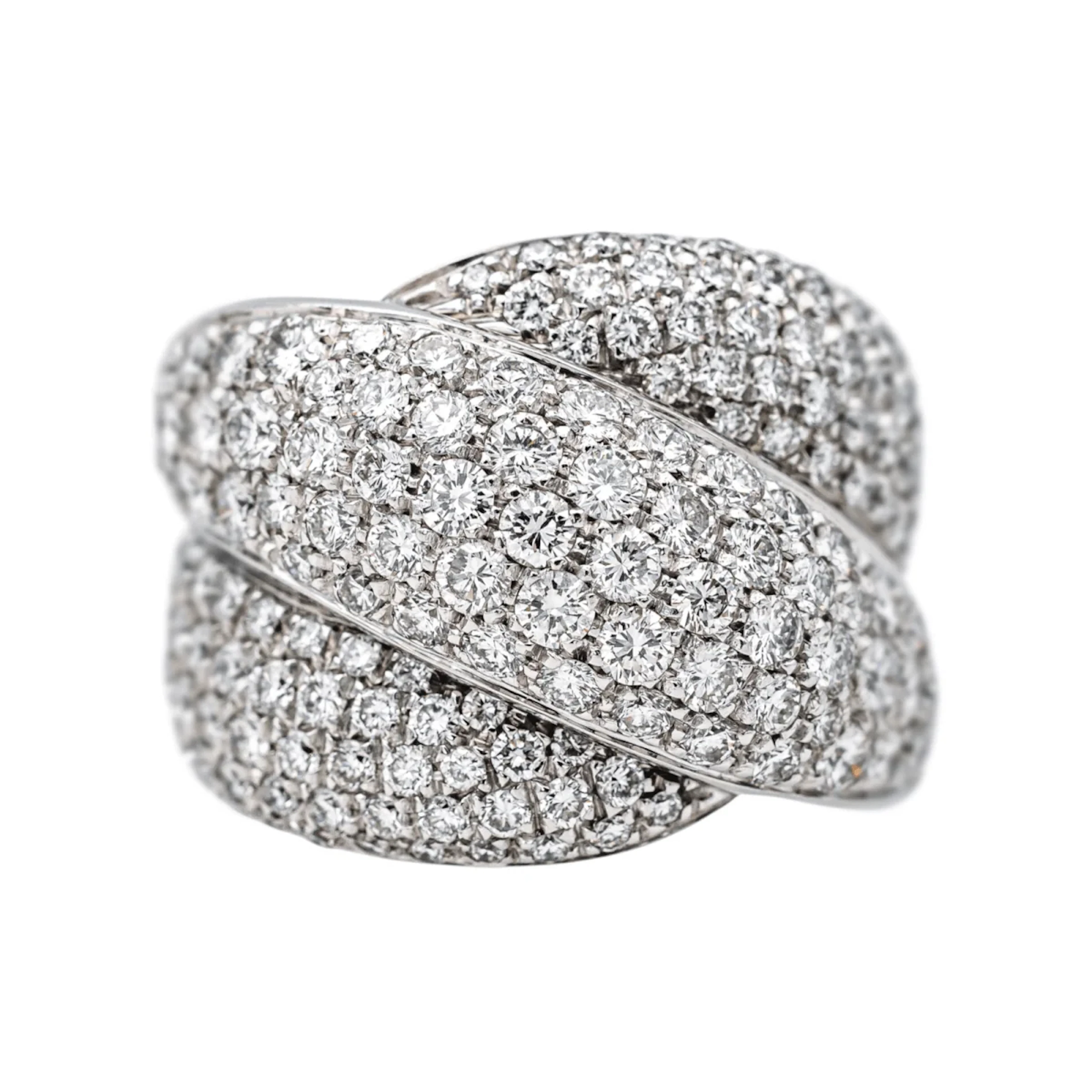 Ring Cocktail DAMIANI "Gomitolo" in white gold and diamonds
