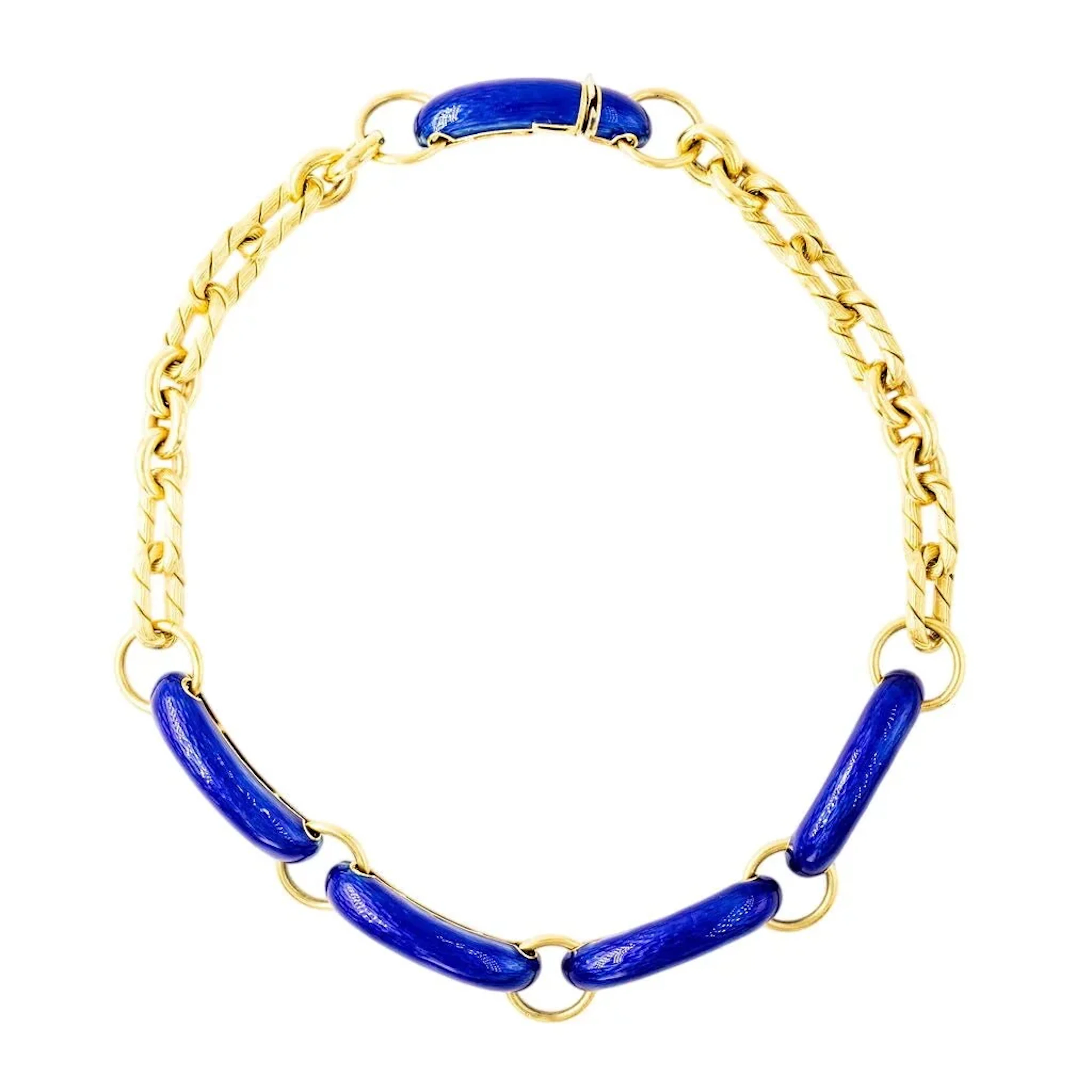 UNOAERRE Choker Necklace in Yellow gold and Enamel