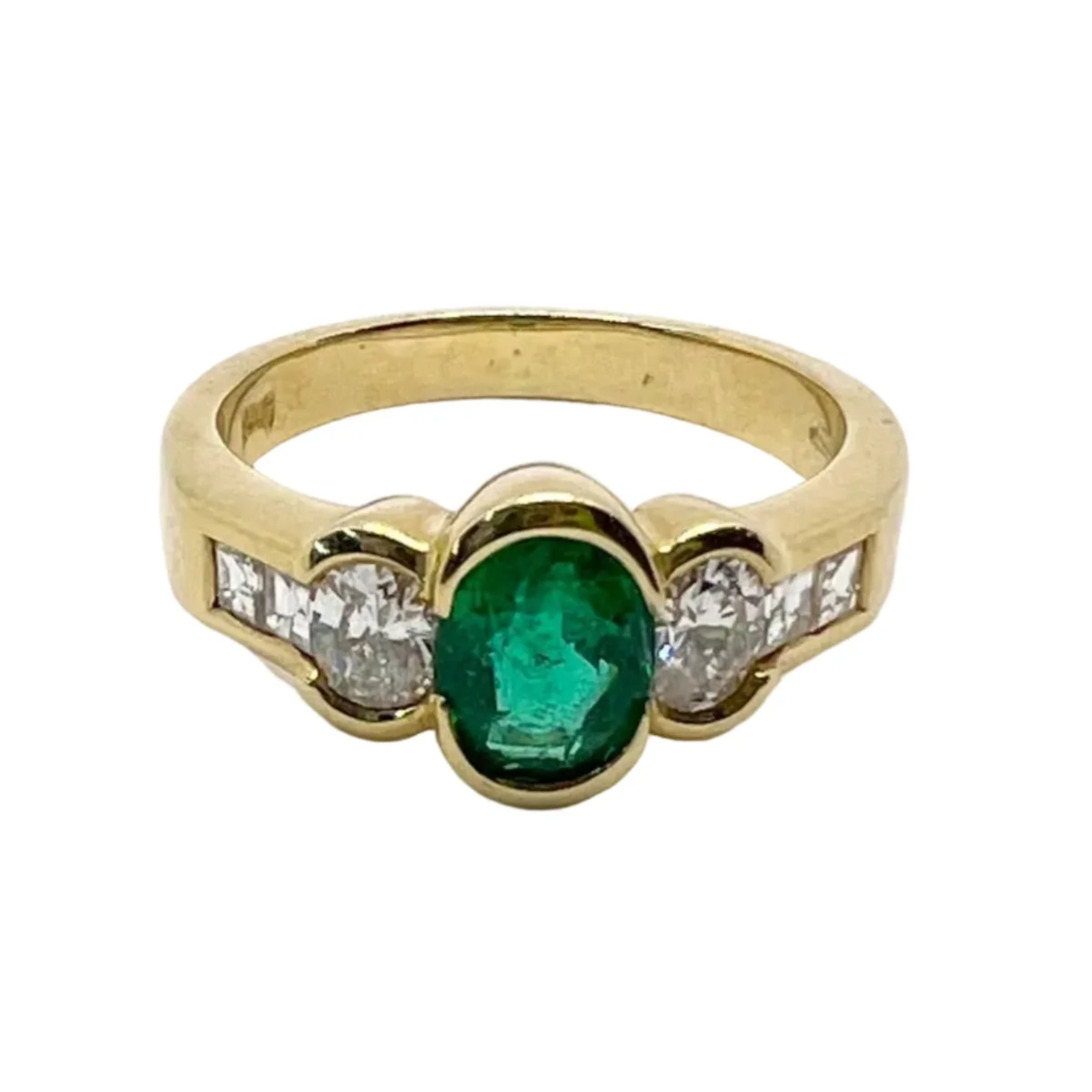 DAMIANI ring in yellow gold, Emerald, and Diamonds
