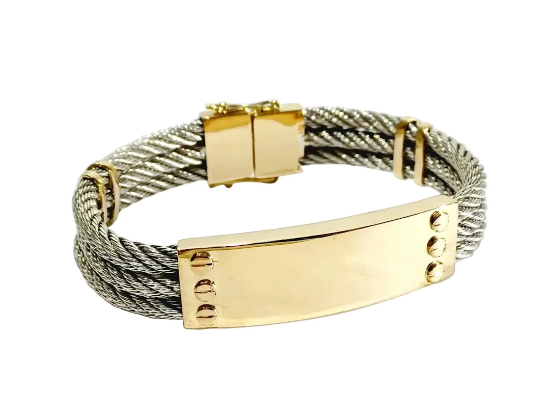 Bracelet in gold and silver