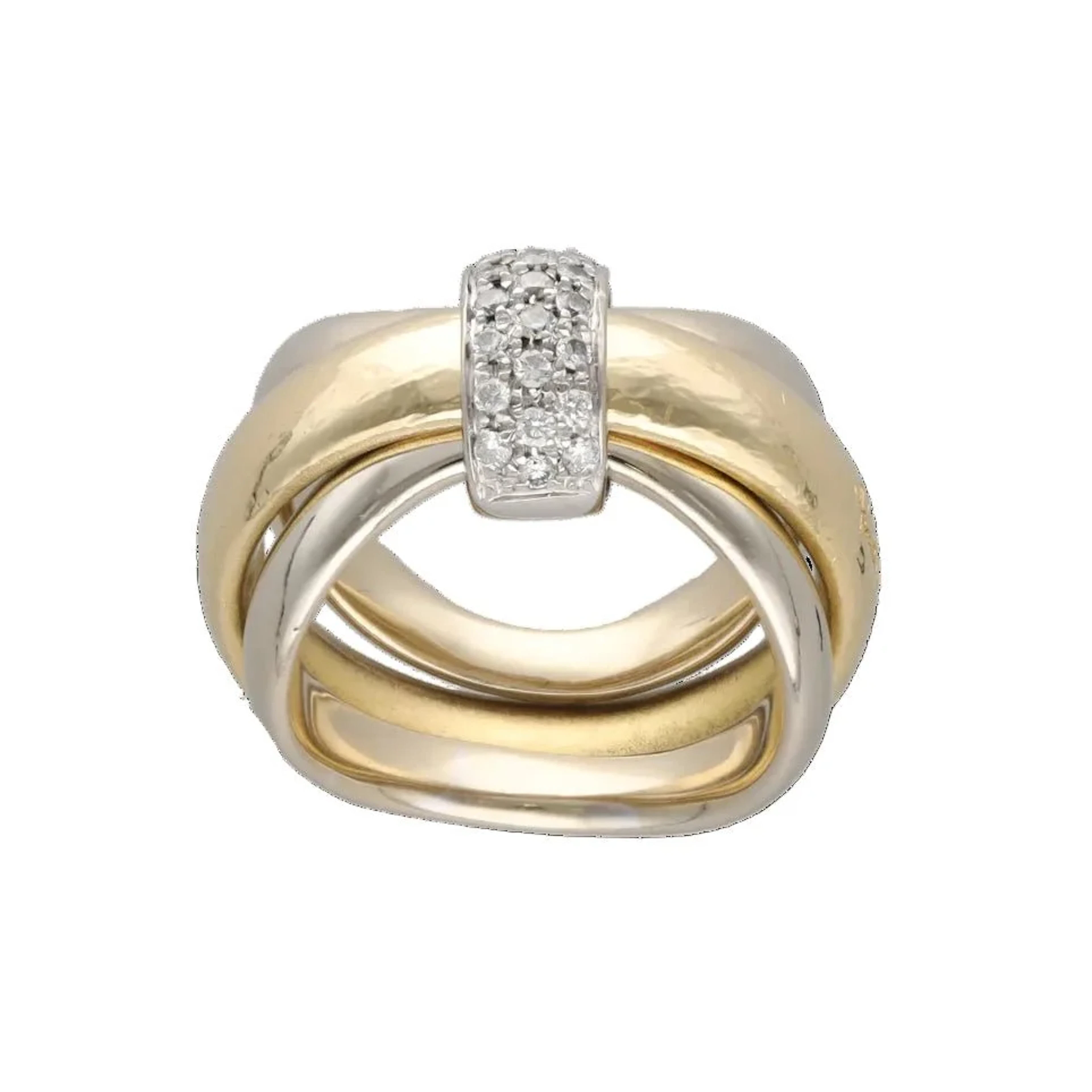 Ring POMELLATO in yellow gold, white gold and diamonds