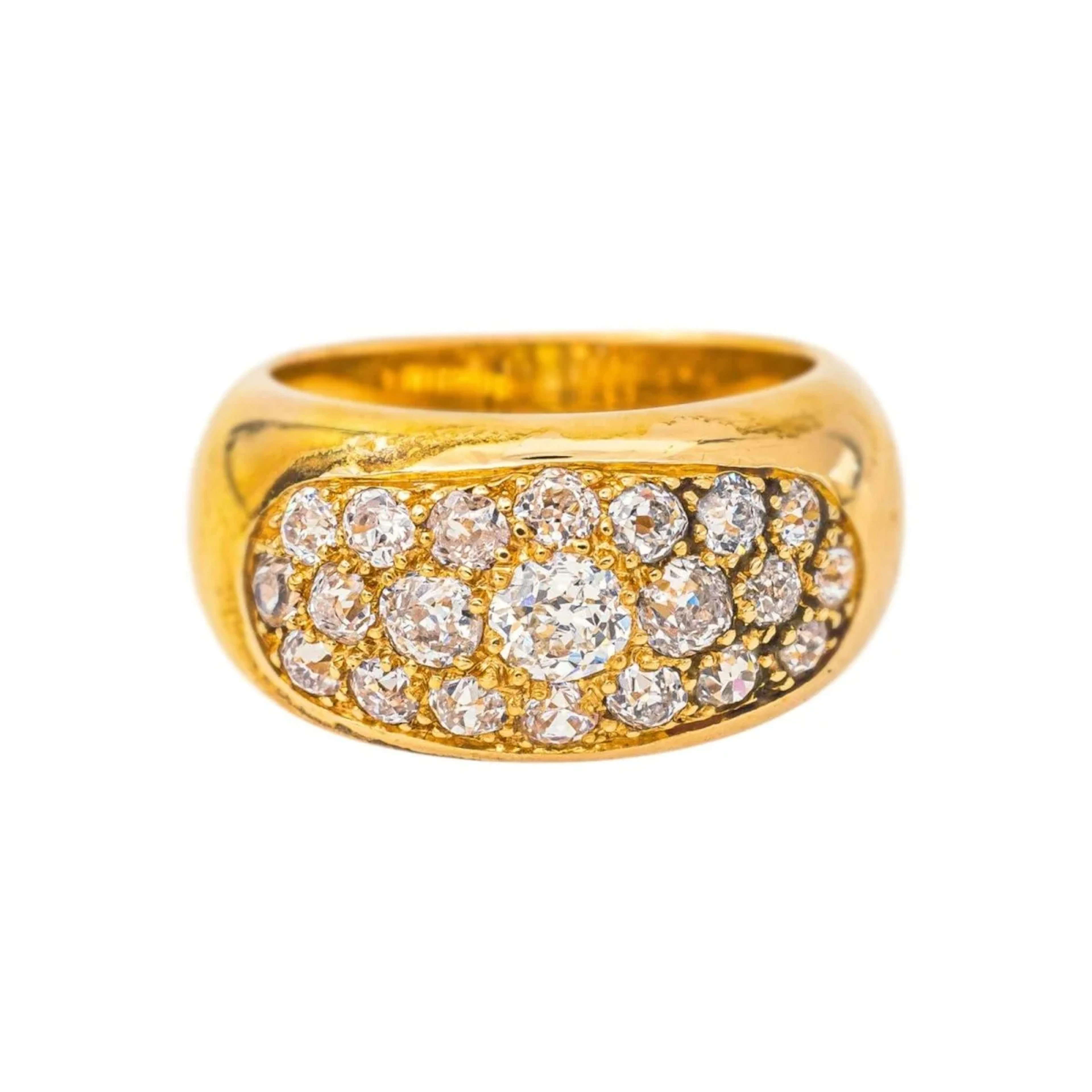 Yellow Gold Diamond Bangle Ring