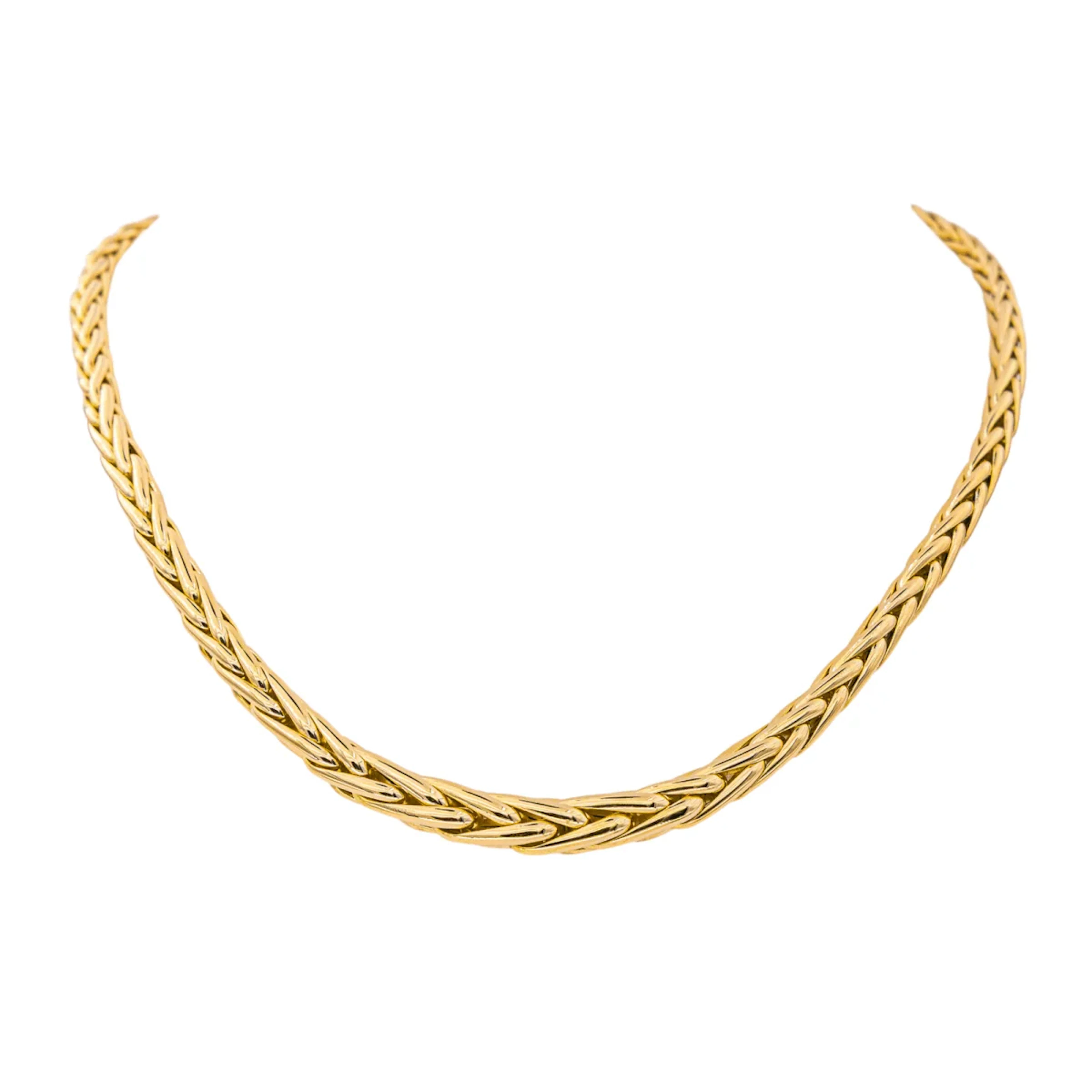 Choker necklace in yellow gold and sapphire