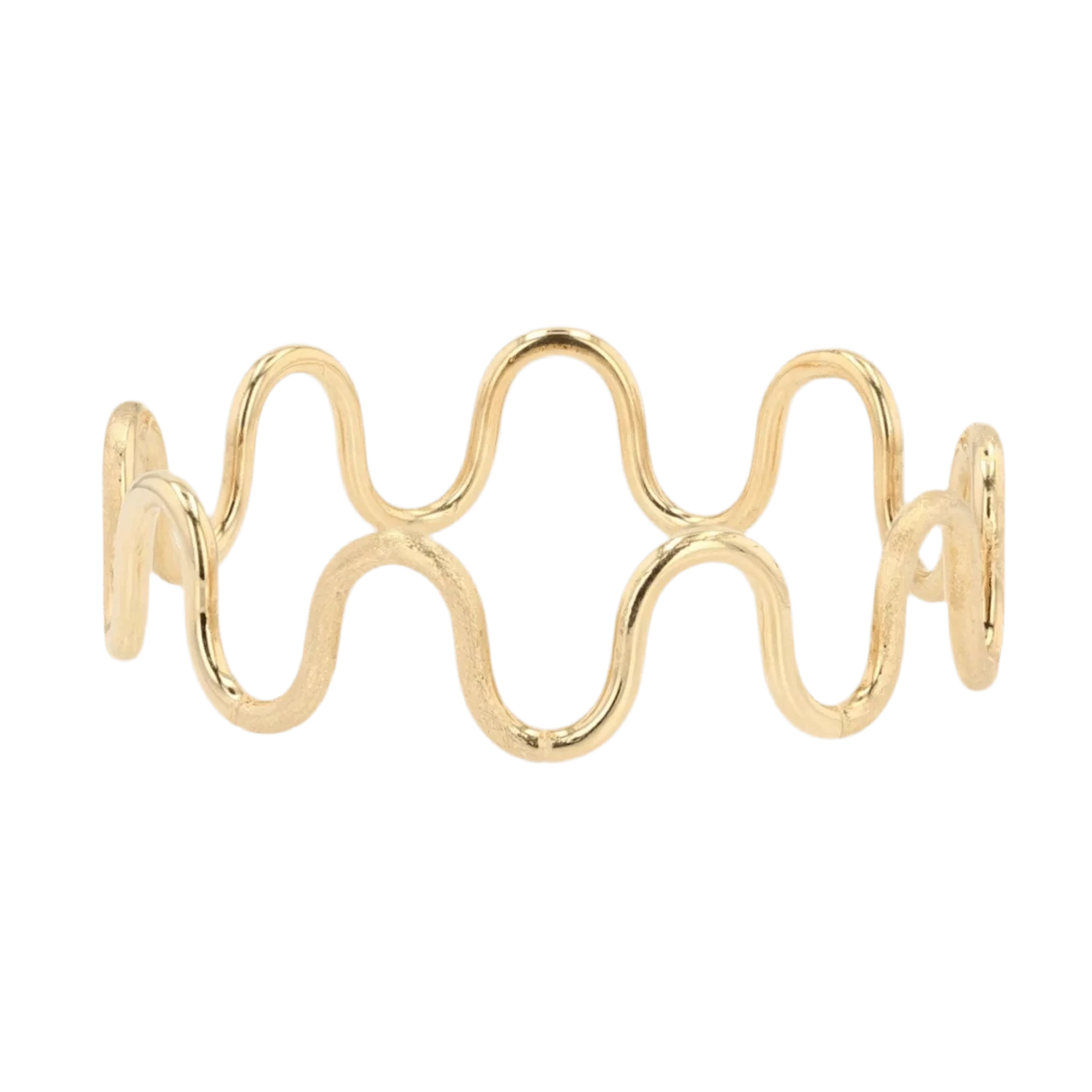 Yellow gold bangle bracelet