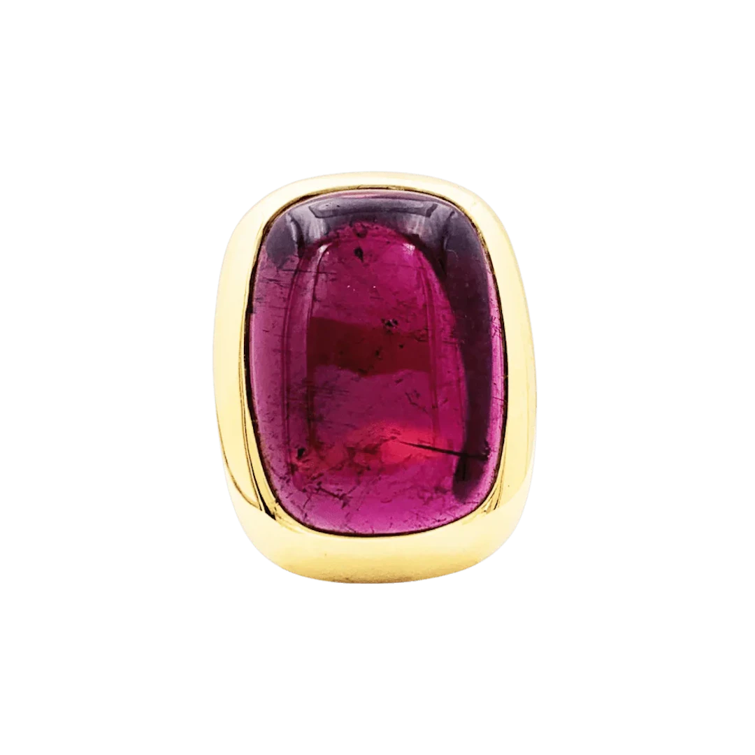 Ring POMELLATO "Cardinale" cocktail in yellow gold and tourmaline