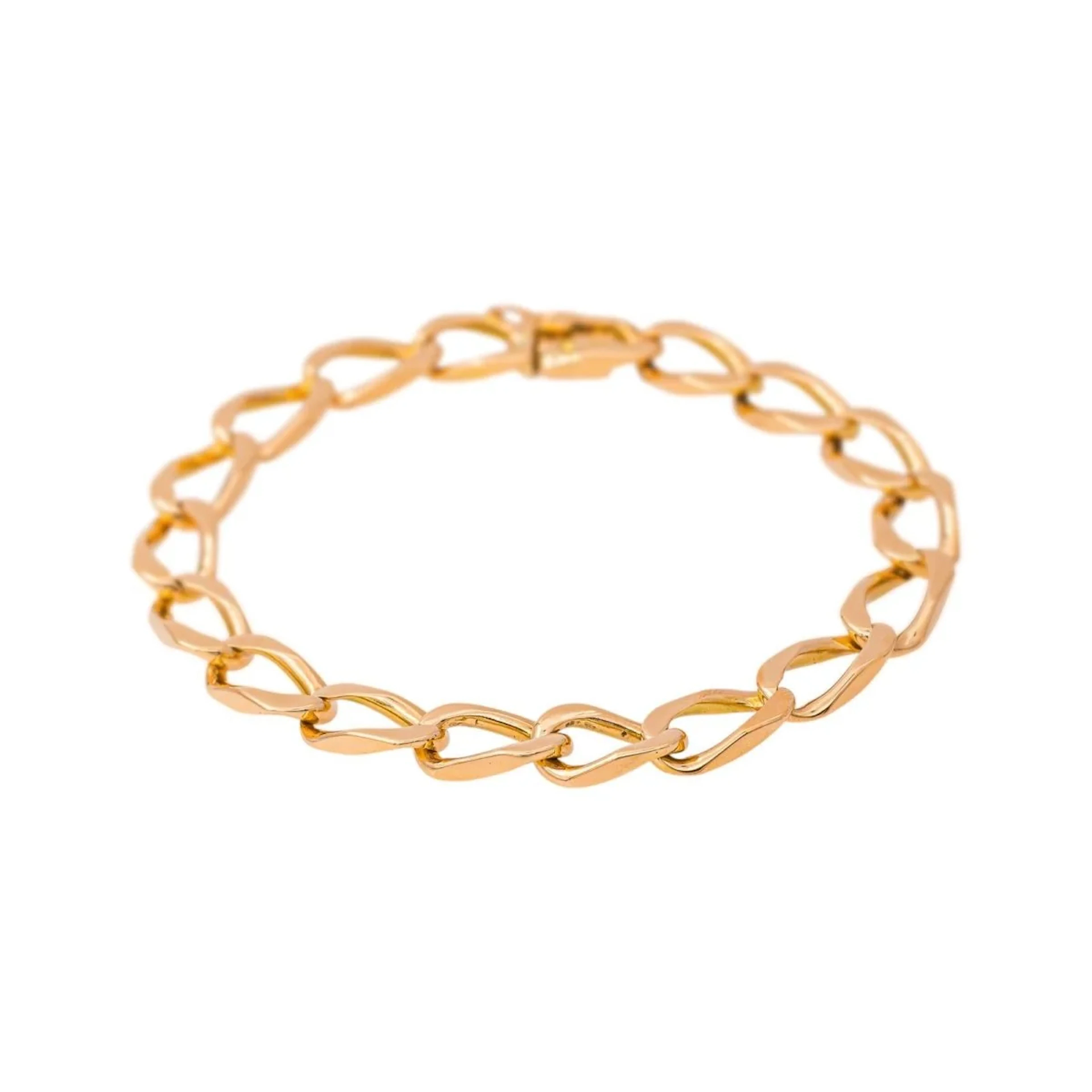 Rose gold curb chain bracelet