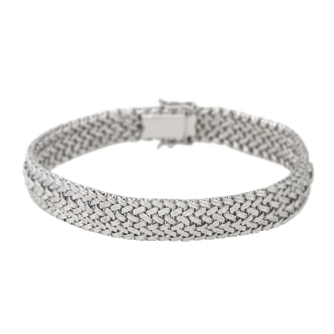 Maille bracelet in white gold