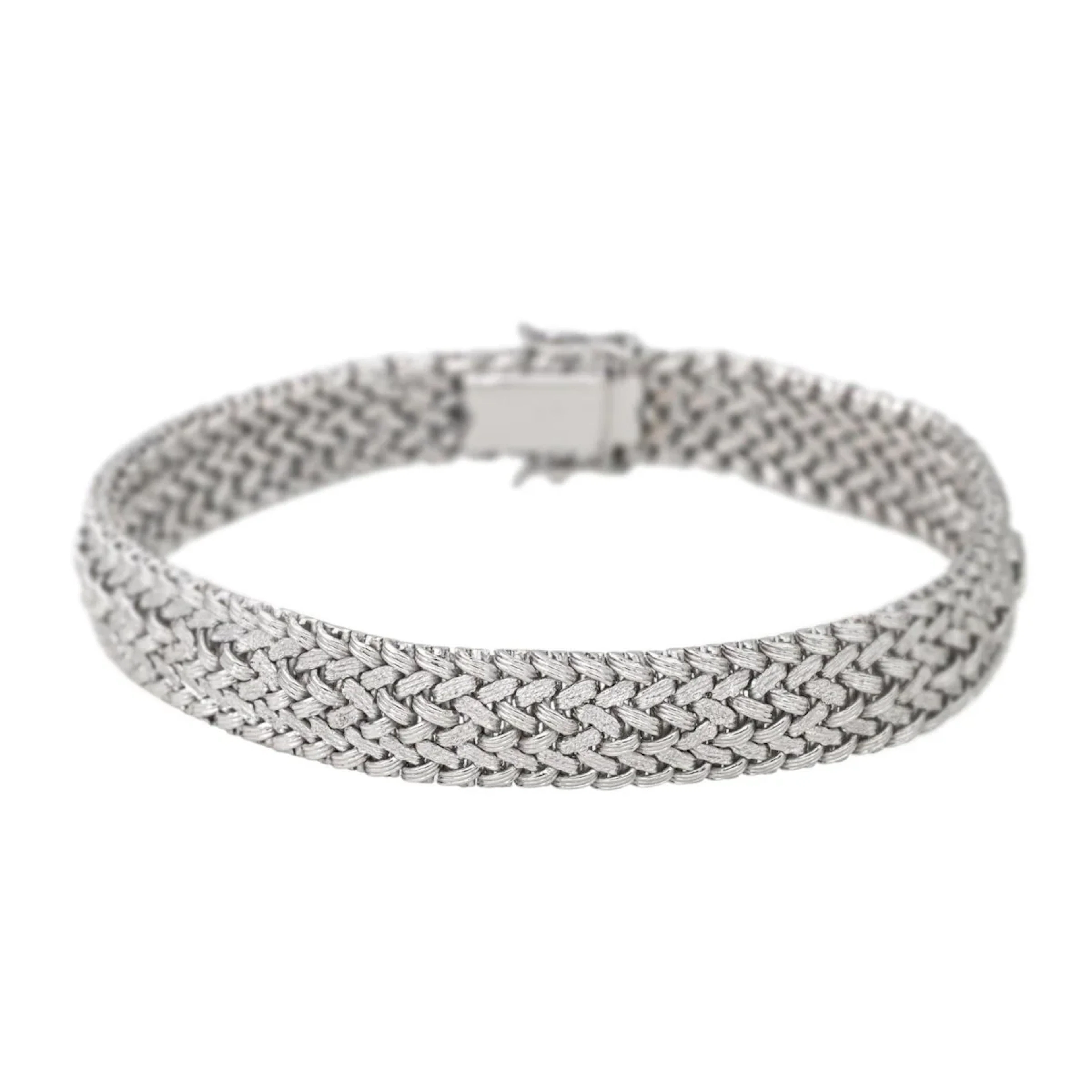 Maille bracelet in white gold