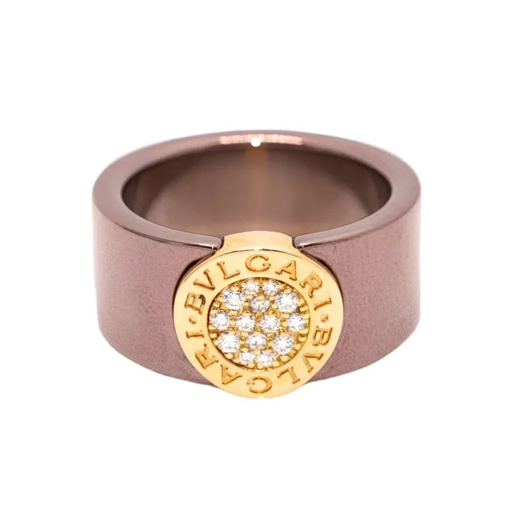 BVLGARI BVLG ring in pink gold and diamonds