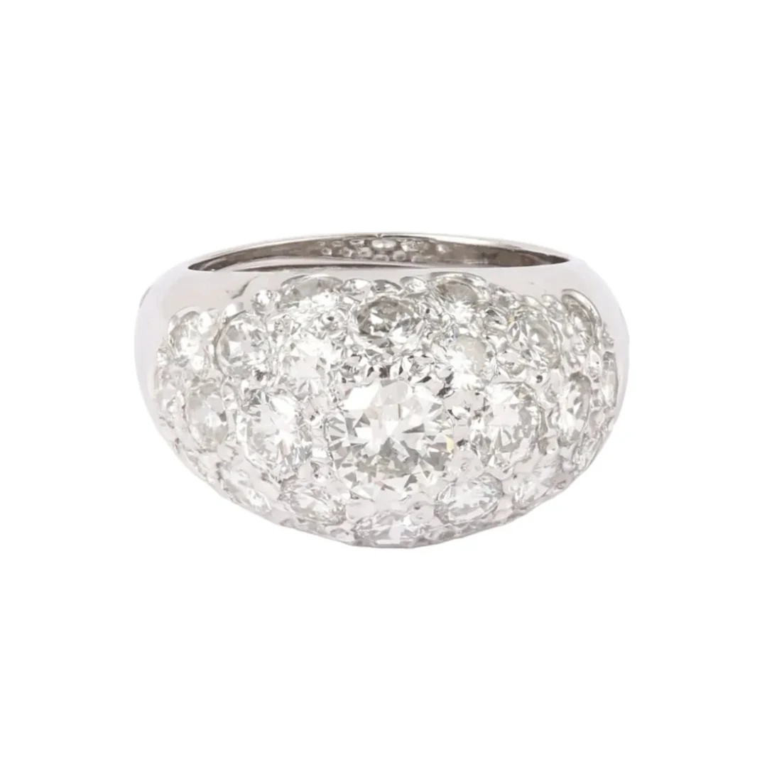 Ring Jonc in white gold and diamonds