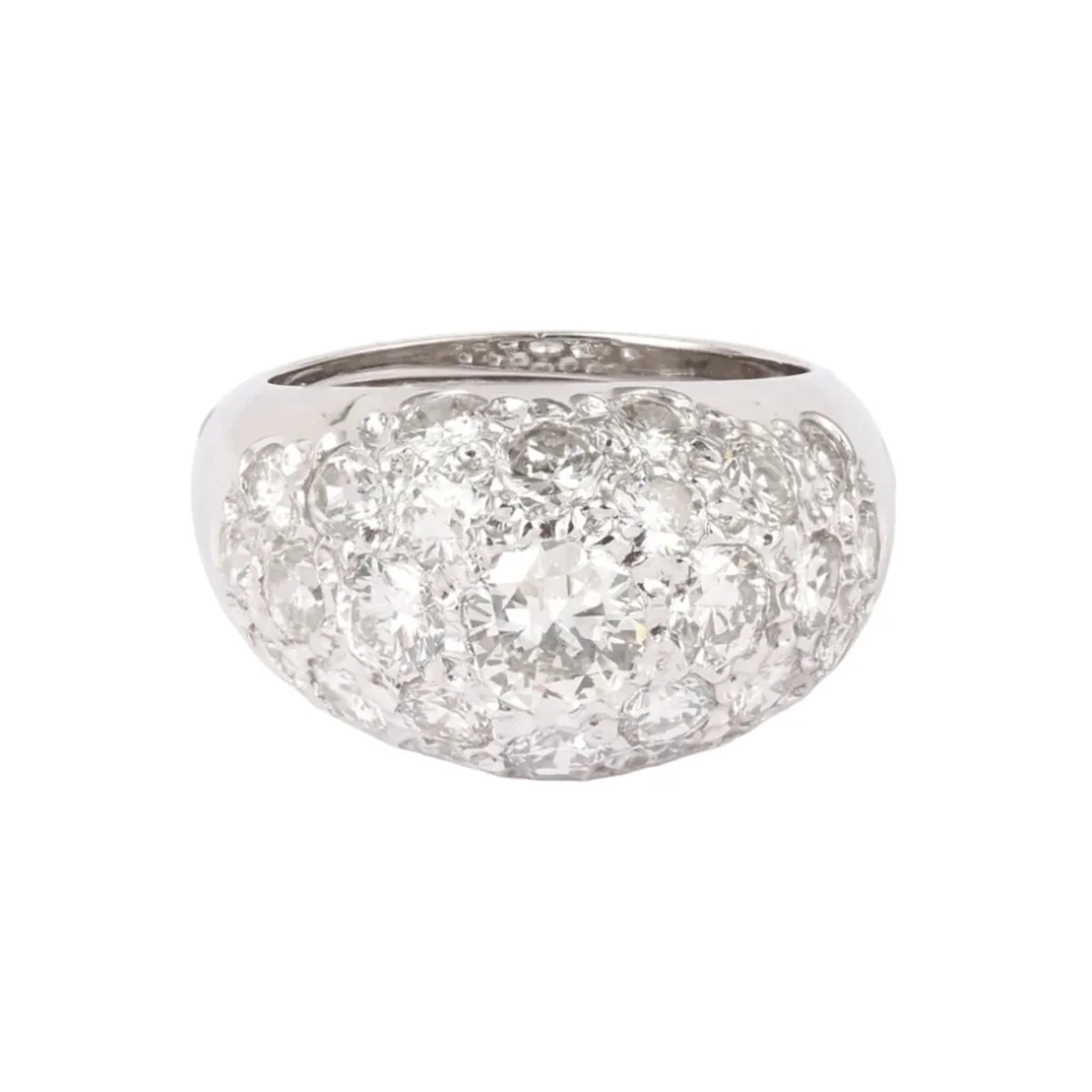 Ring Jonc in white gold and diamonds