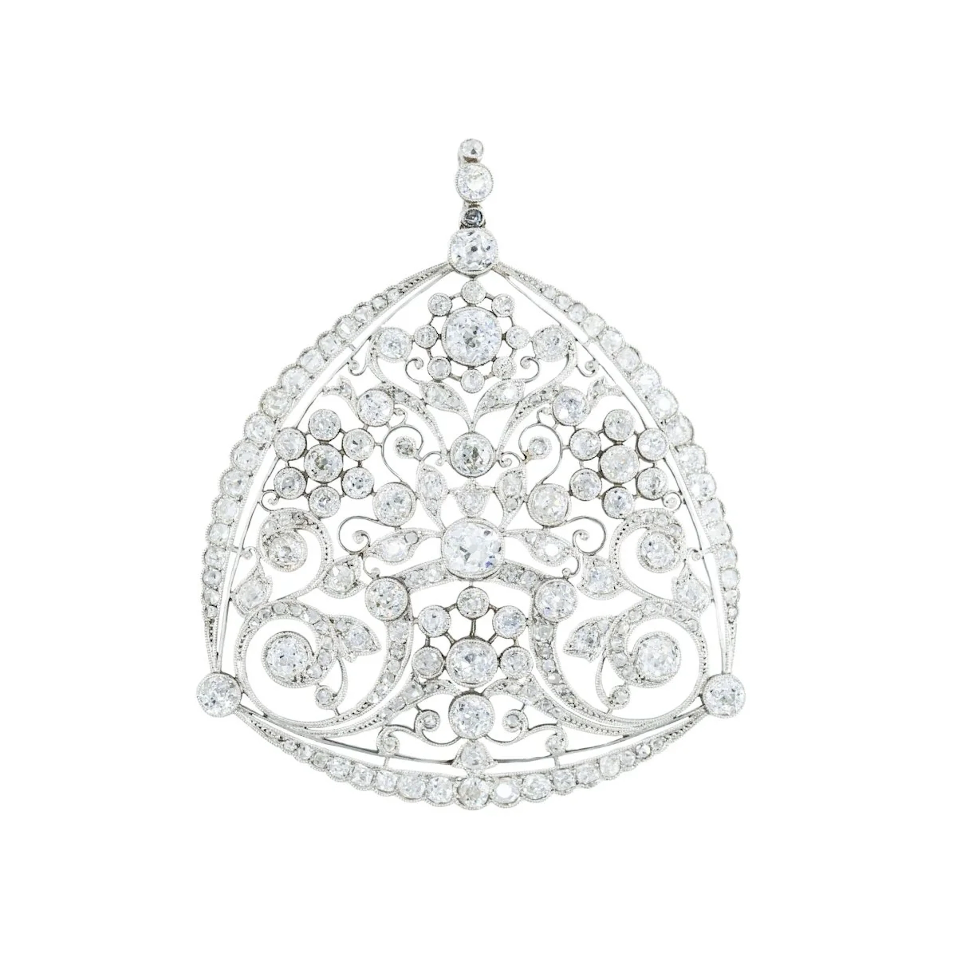 GEORGES AUCOC pendant in platinum and diamonds