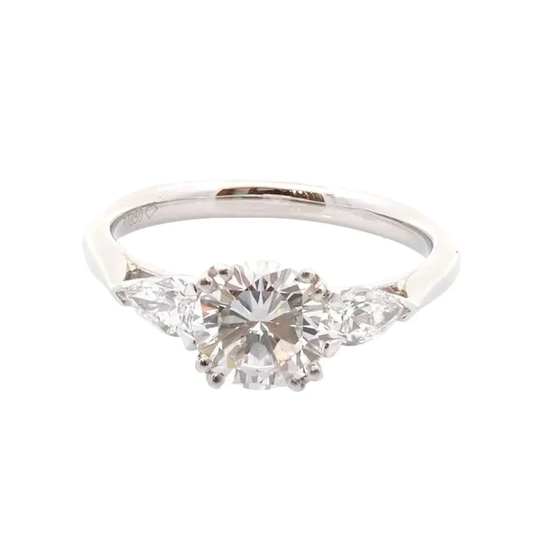 Ring Trilogy in paltinium and diamonds