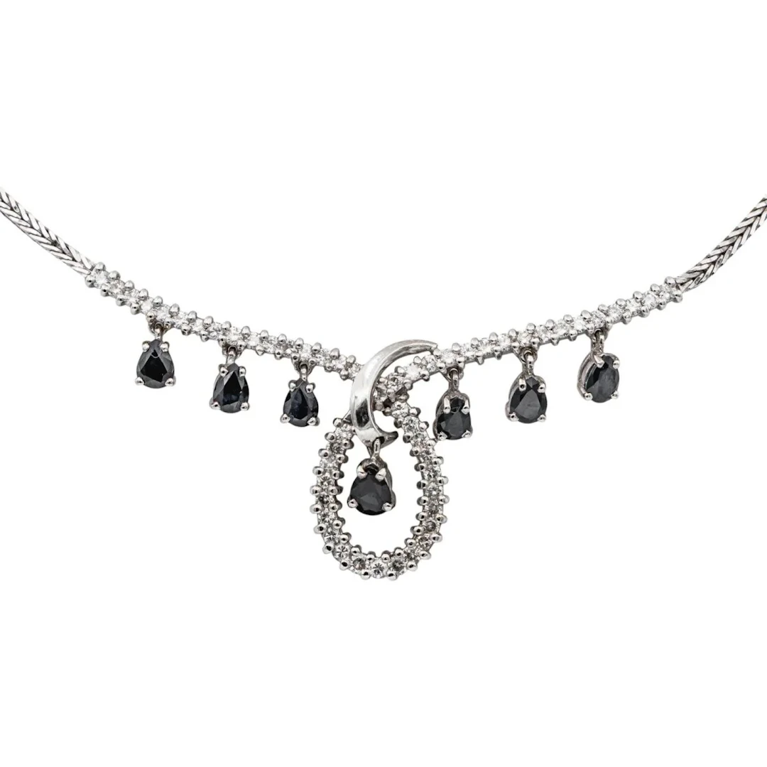 Necklace White gold Sapphire