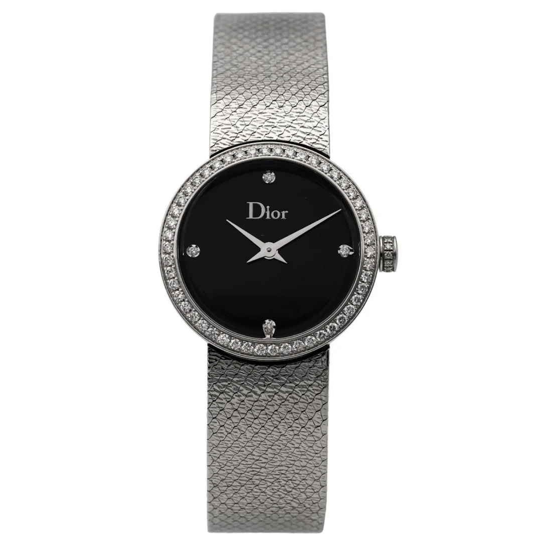 DIOR La D watch in steel and diamonds