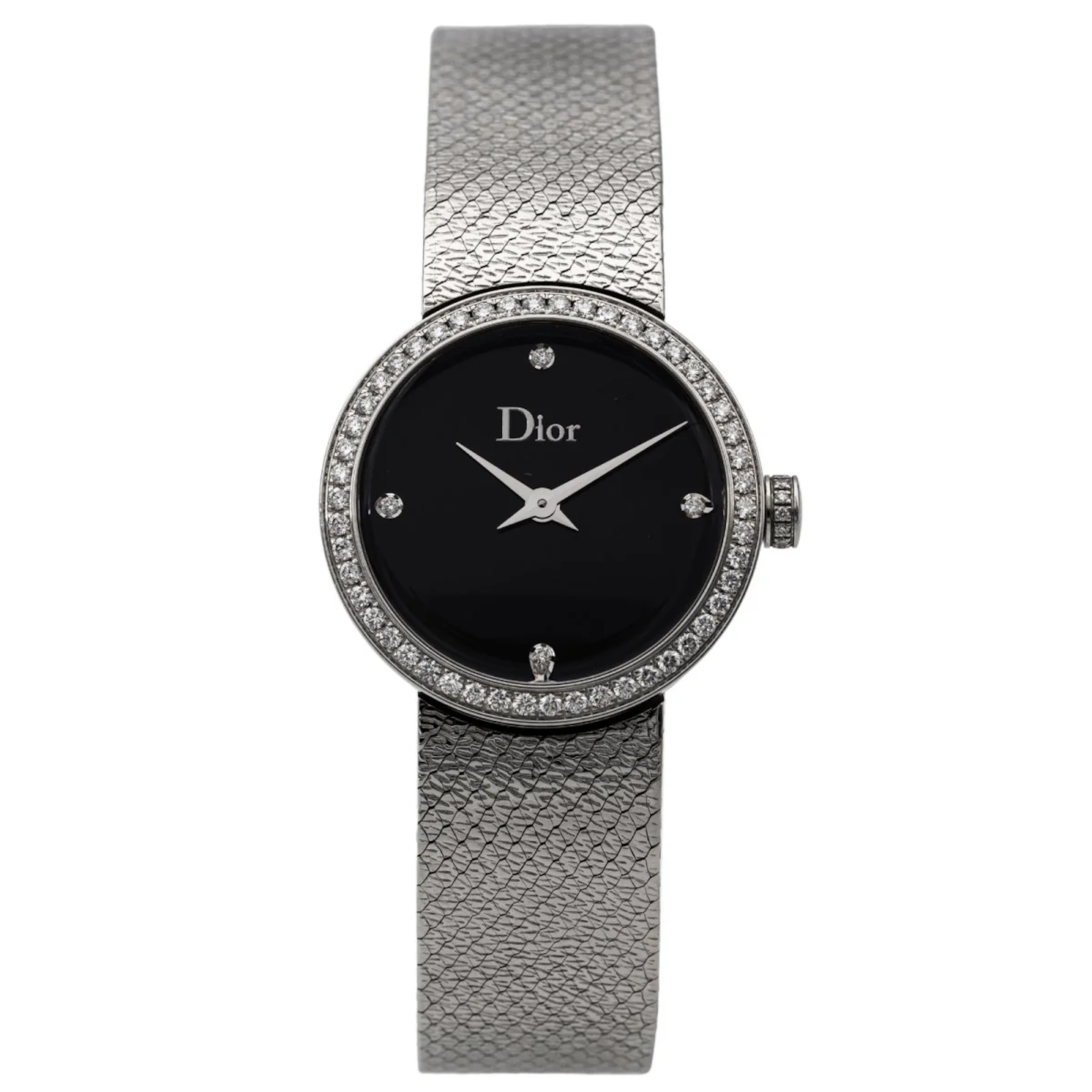 DIOR La D watch in steel and diamonds
