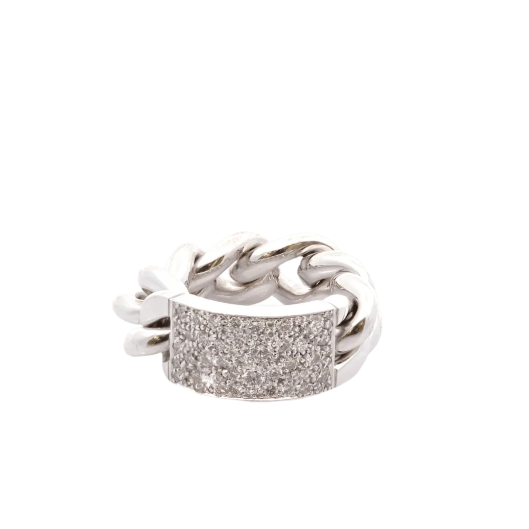 Ring Pavée DIOR "Gorumette" in white gold and diamonds