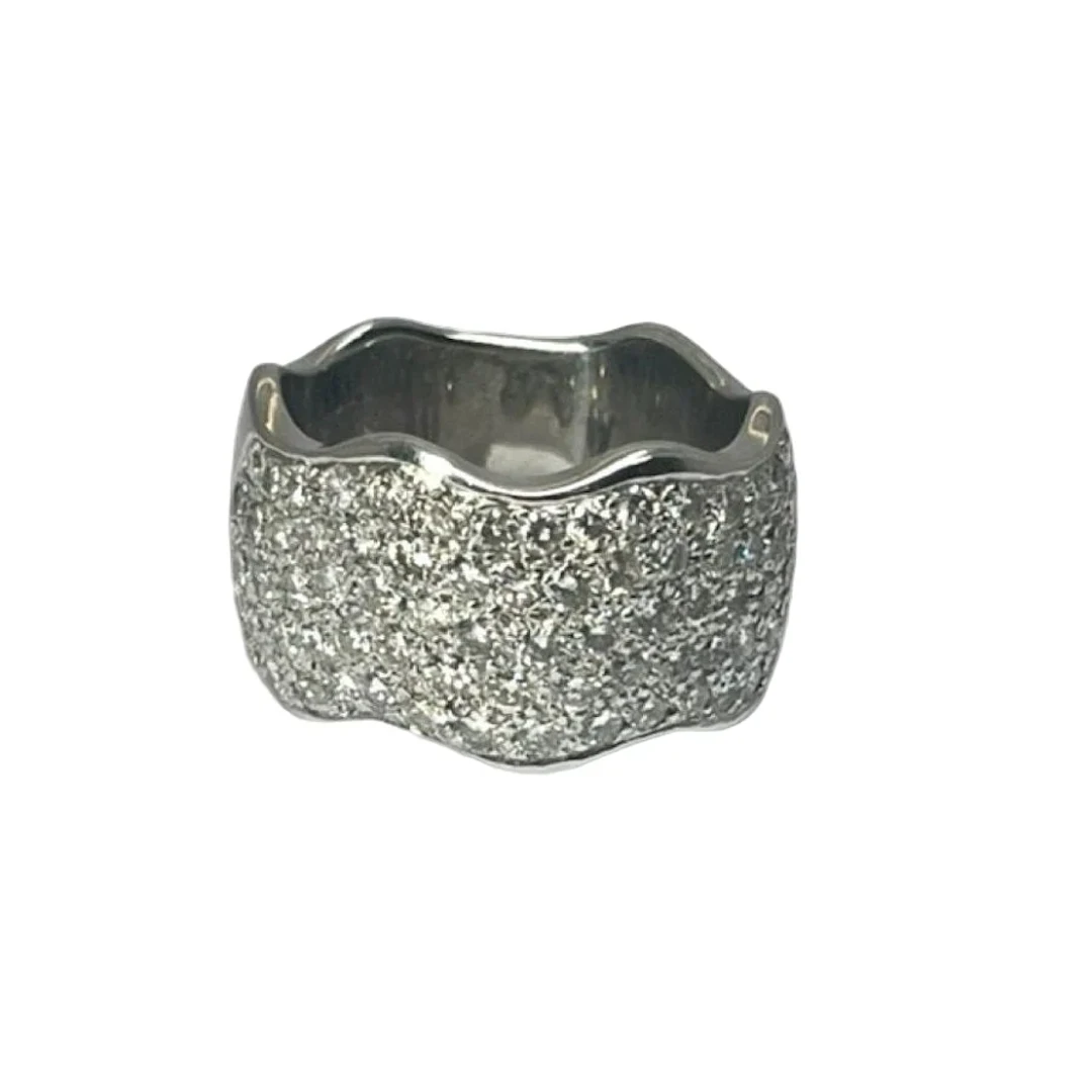 White gold and 1.50 ct diamond wedding band