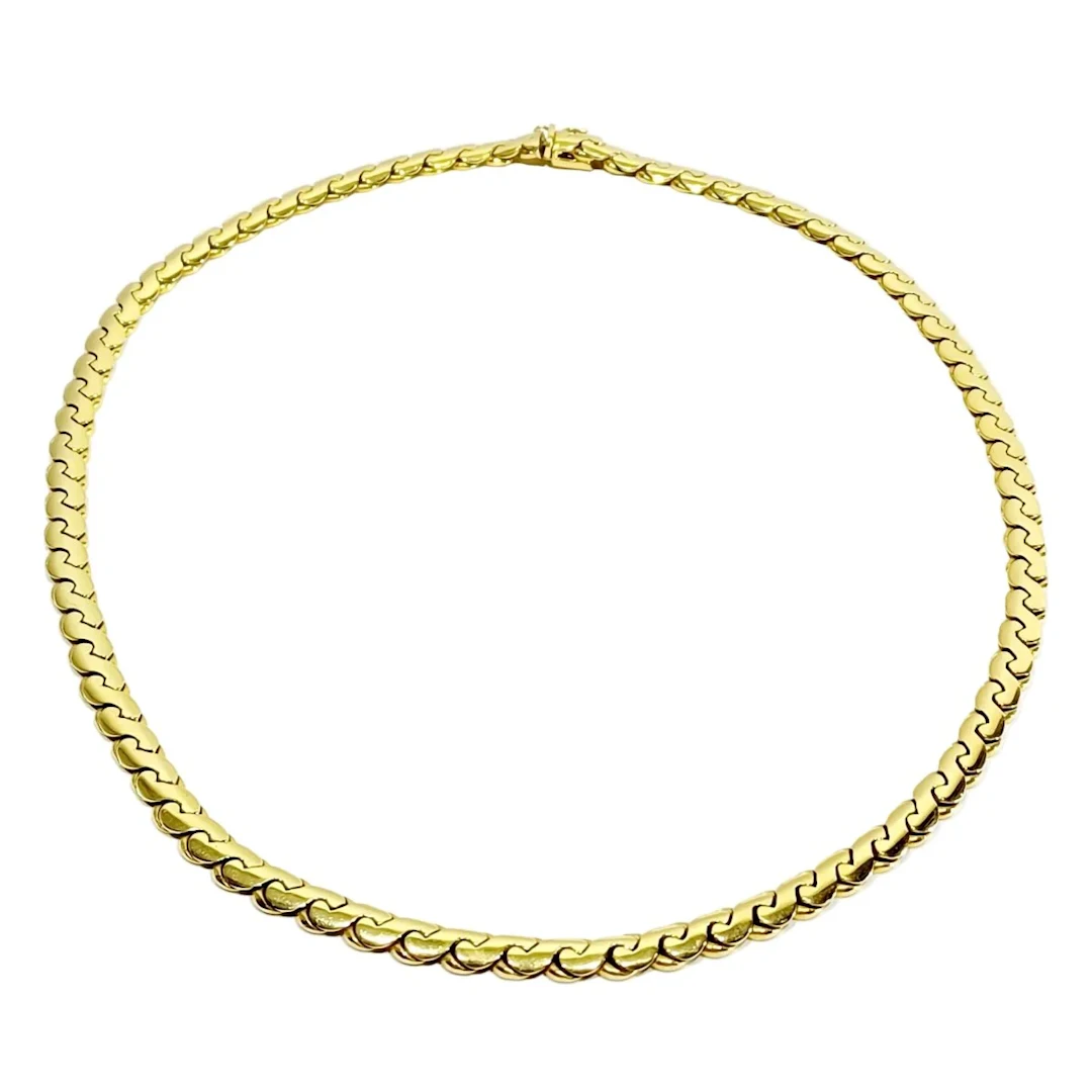 Necklace Mesh in yellow gold