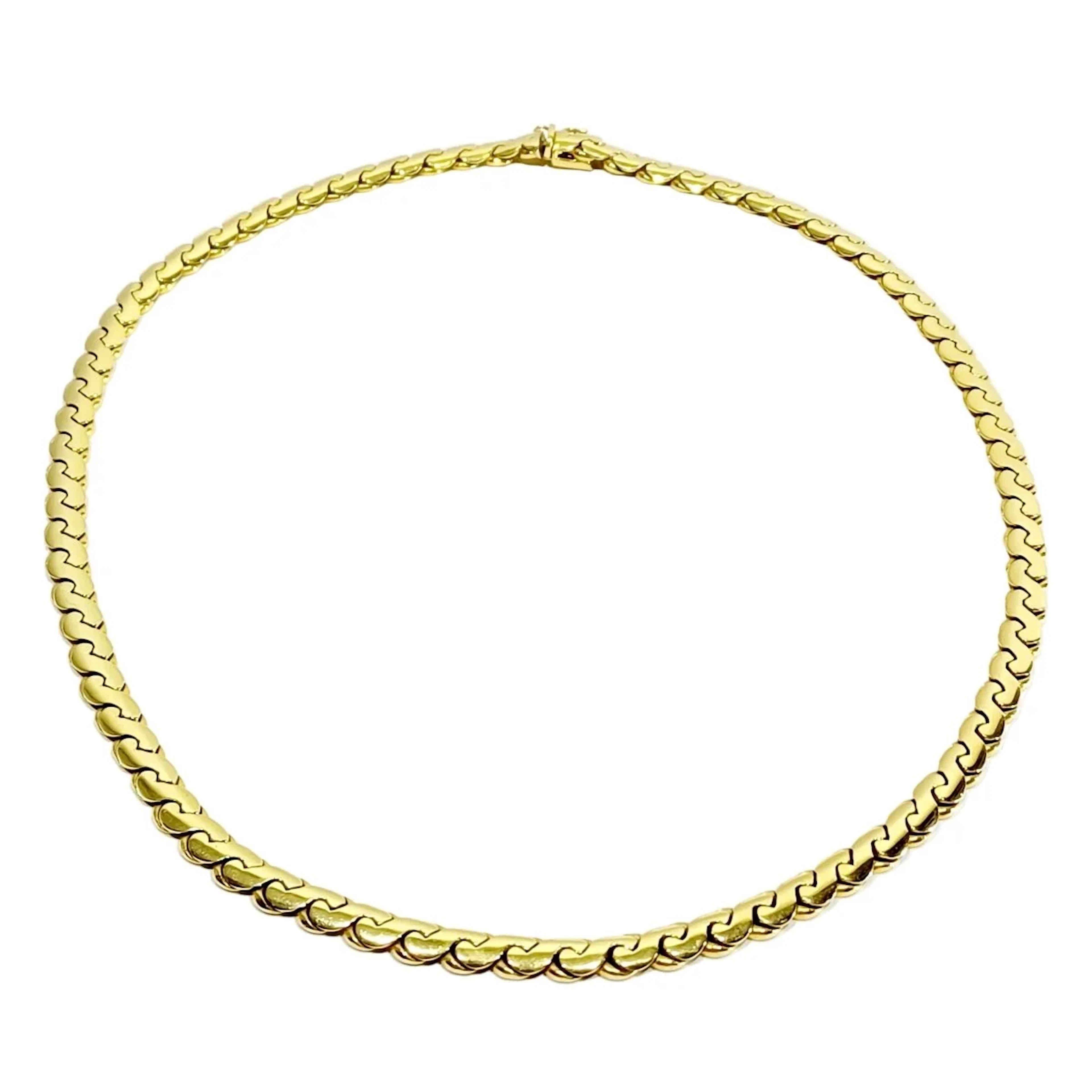 Necklace Mesh in yellow gold