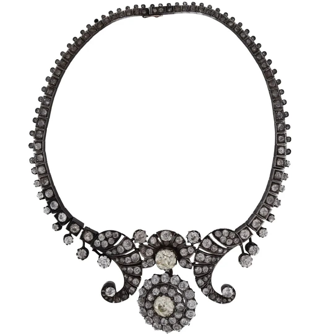 Necklace Pendant in Gold, Silver and Diamonds