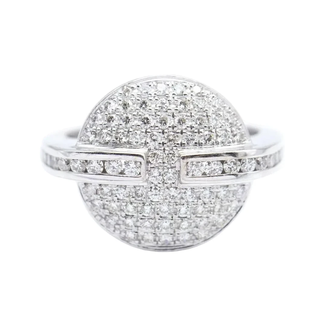 Ring Pavée POKER in white gold and diamonds