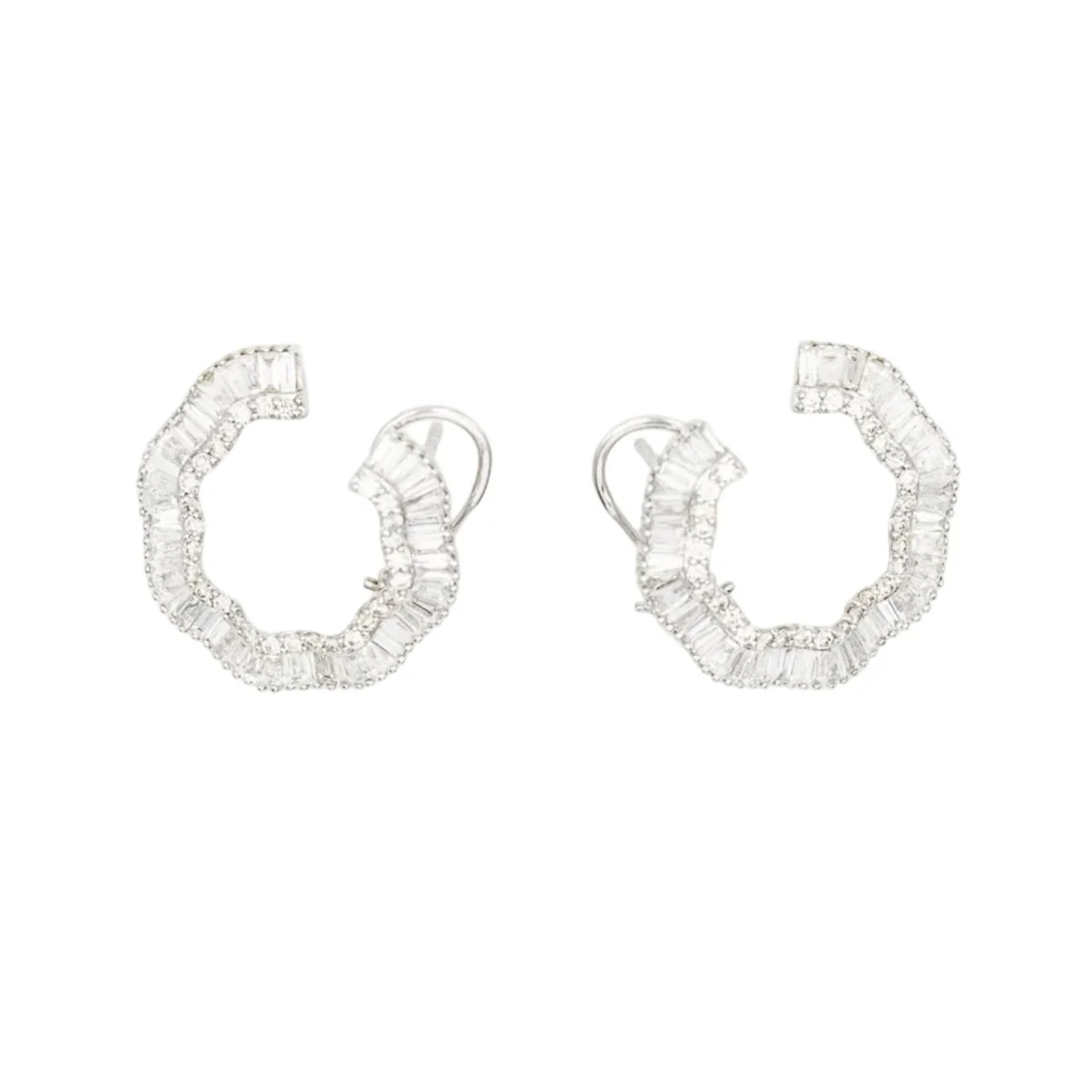 Earrings in white gold and diamonds