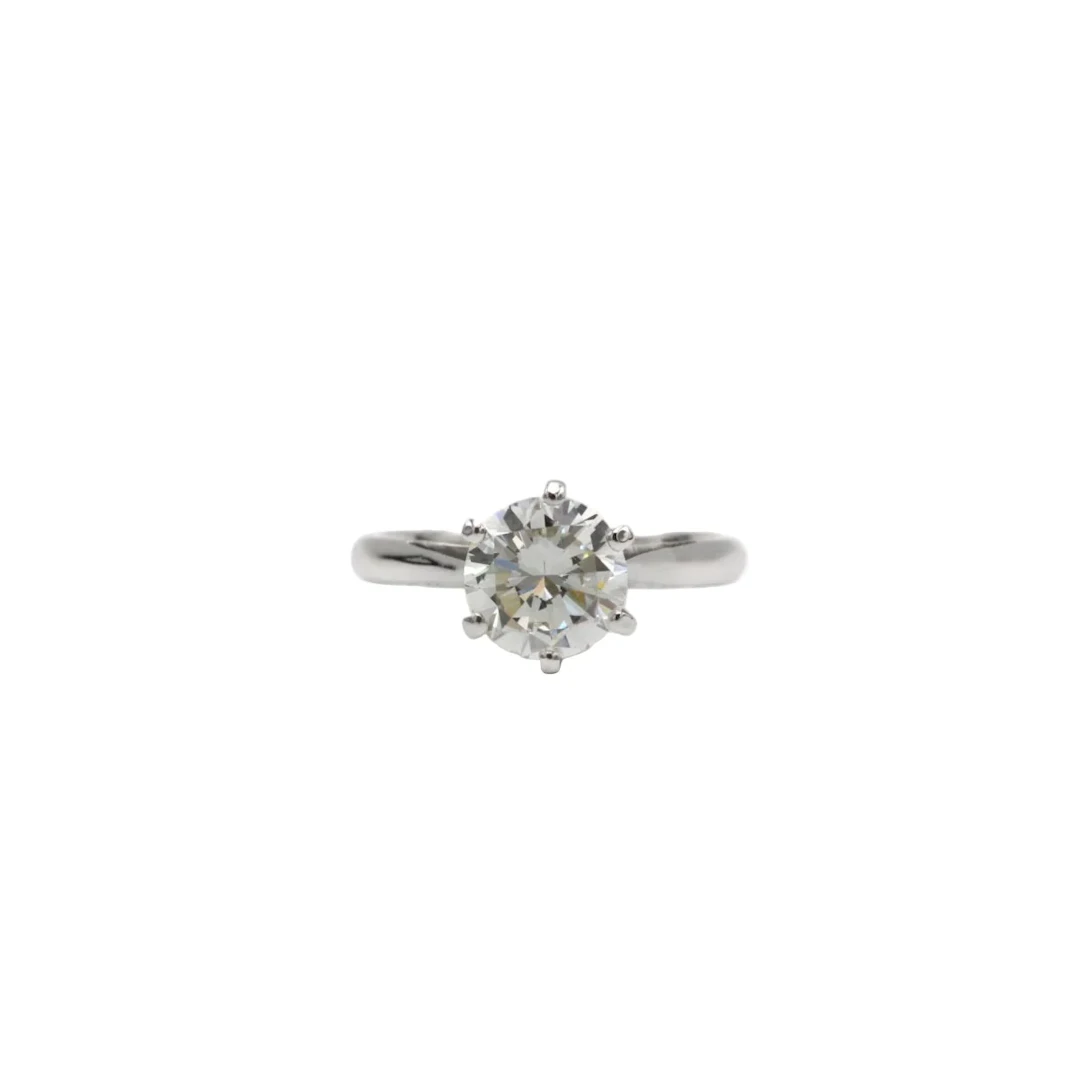 Solitaire - White Gold & 1.45 ct Diamond