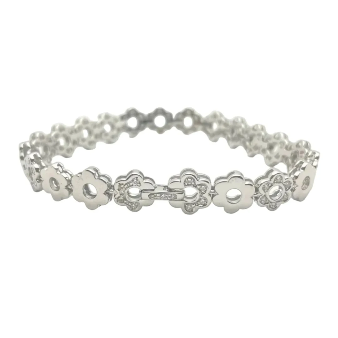 POLI Collection Bracelet in White Gold and Diamonds