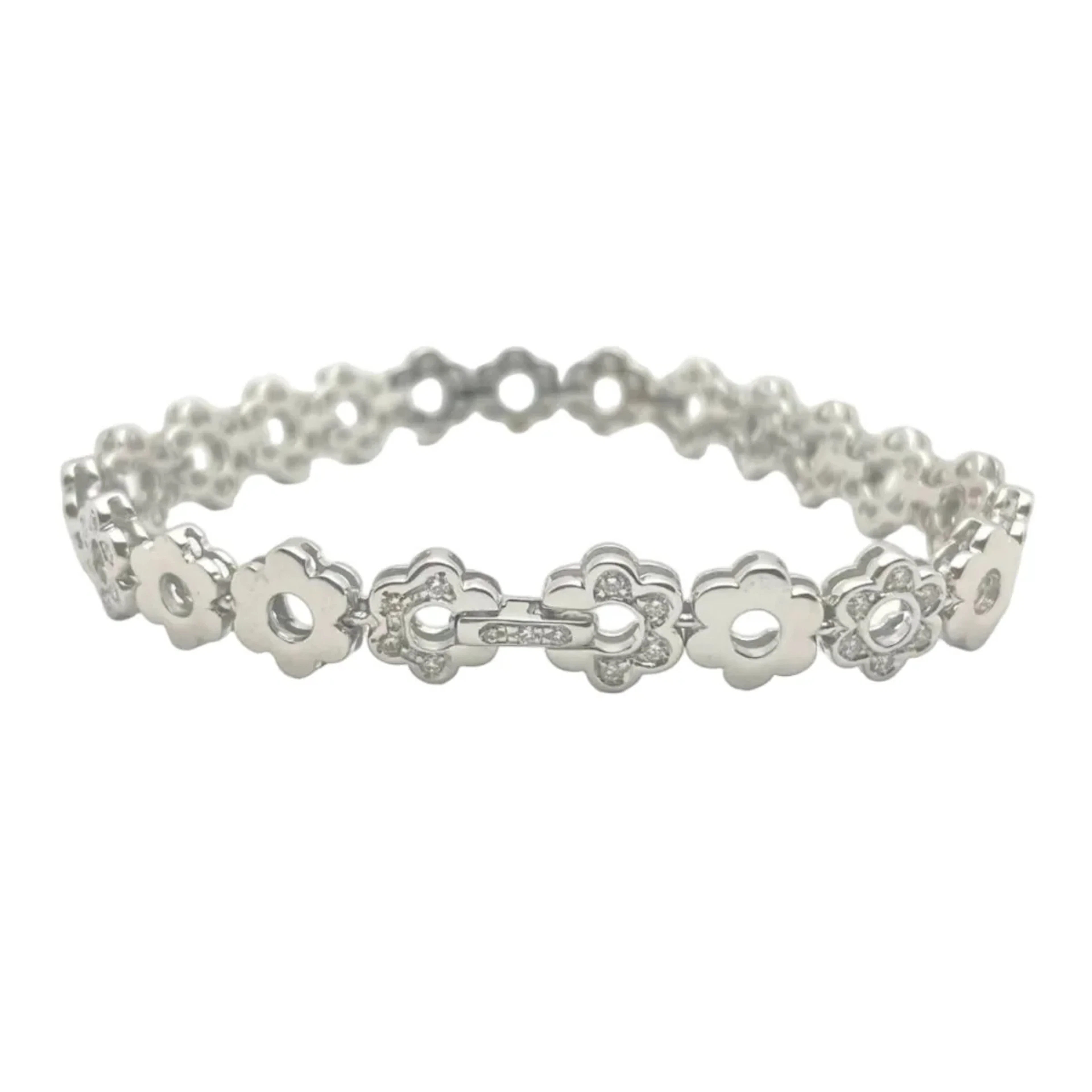 POLI Collection Bracelet in White Gold and Diamonds