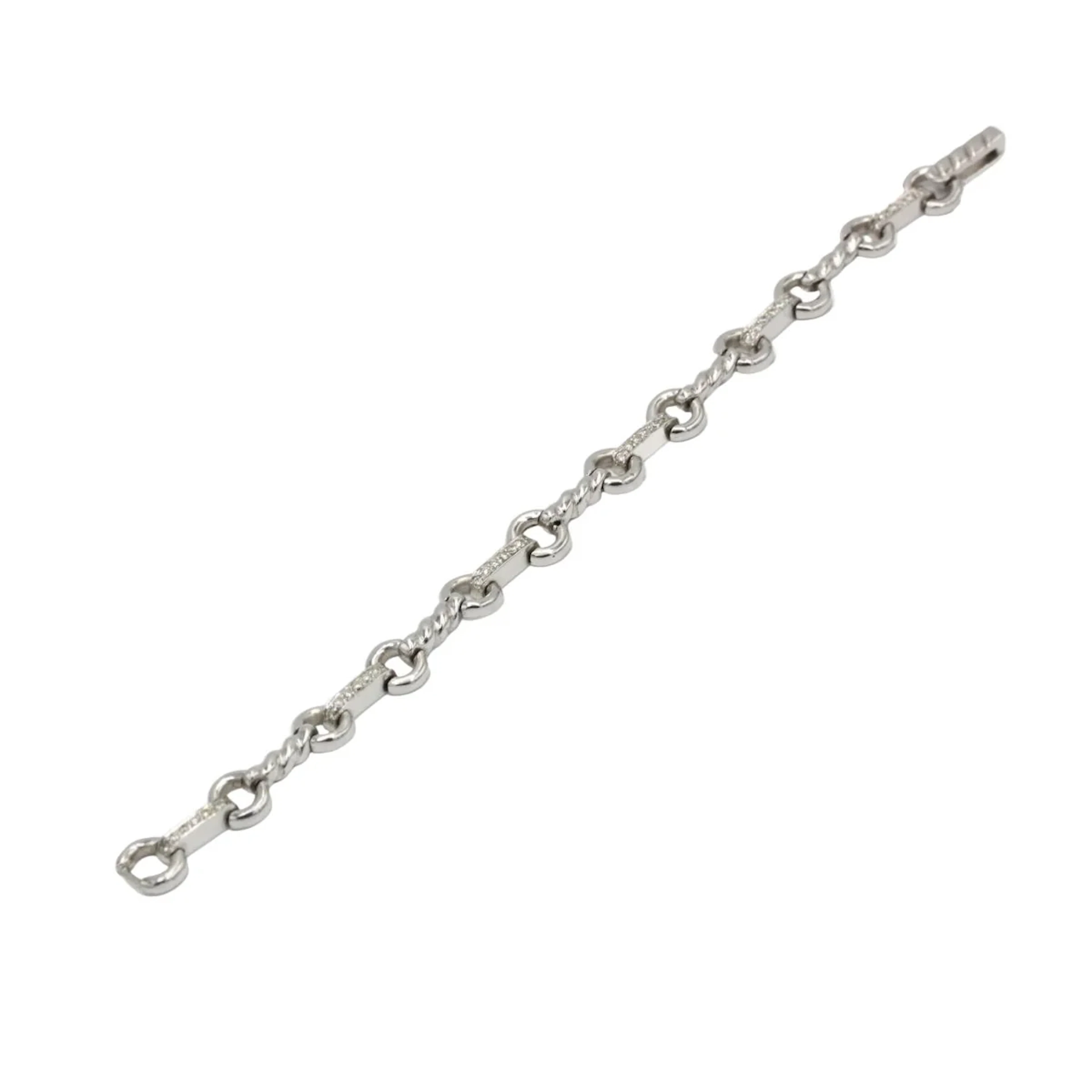 Flexible White Gold and Diamond Bracelet