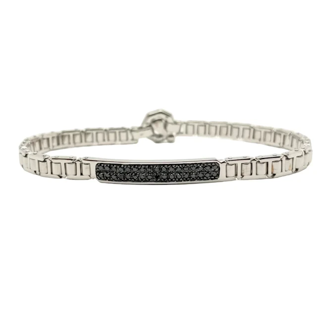 Bracelet Ligne BARAKA en or blanc et diamants