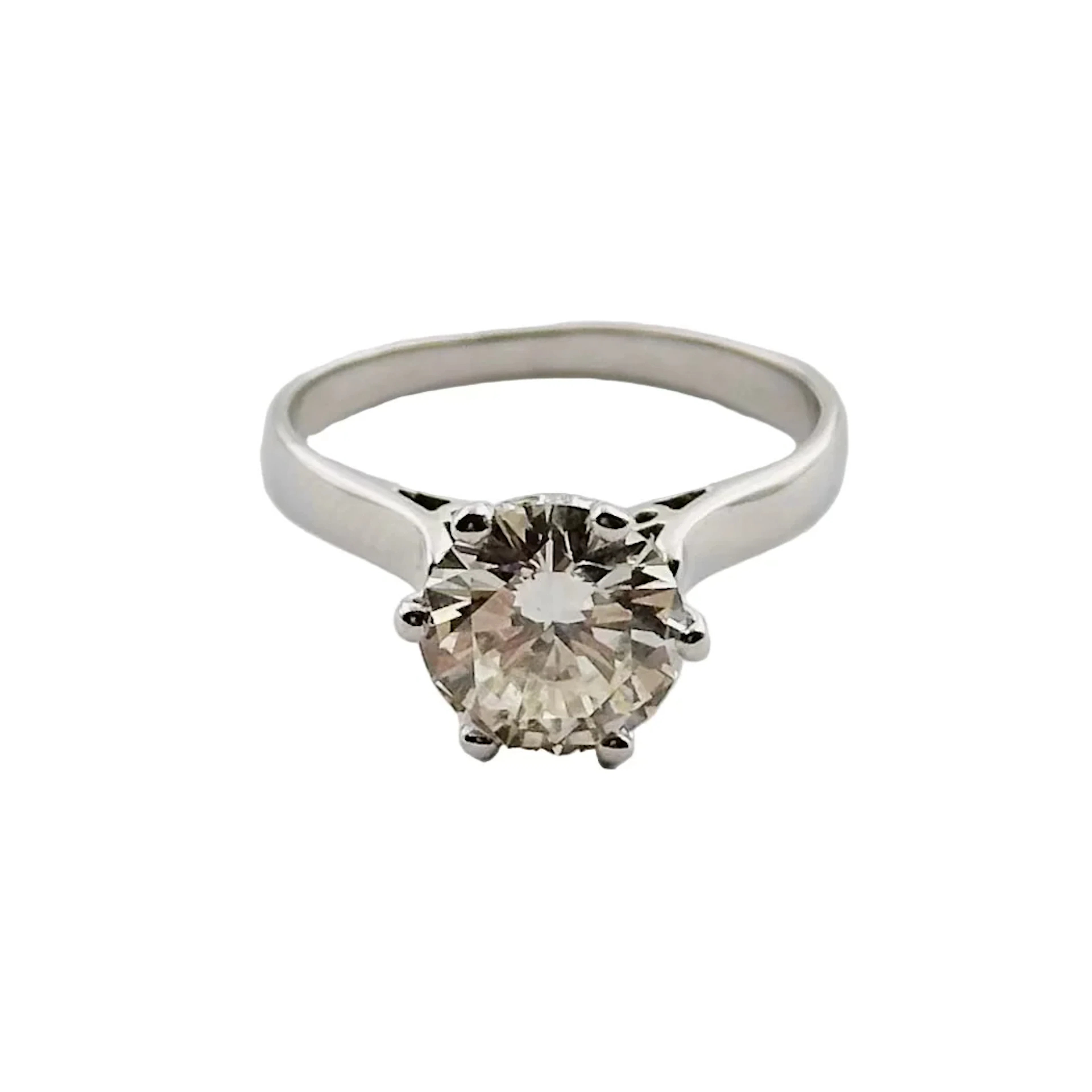 Ring Solitaire in white gold and diamond