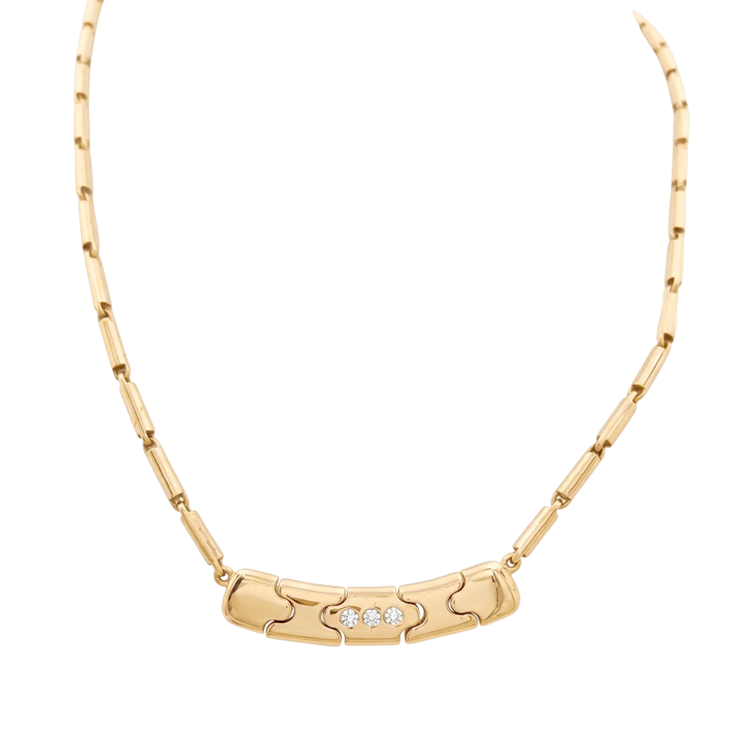 Collier O.P. ORLANDINI en or jaune et diamants
